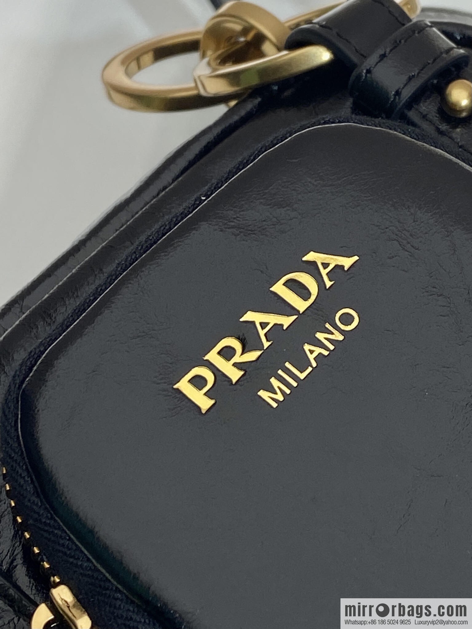 PRADA new oil wax leather 1BB137 small