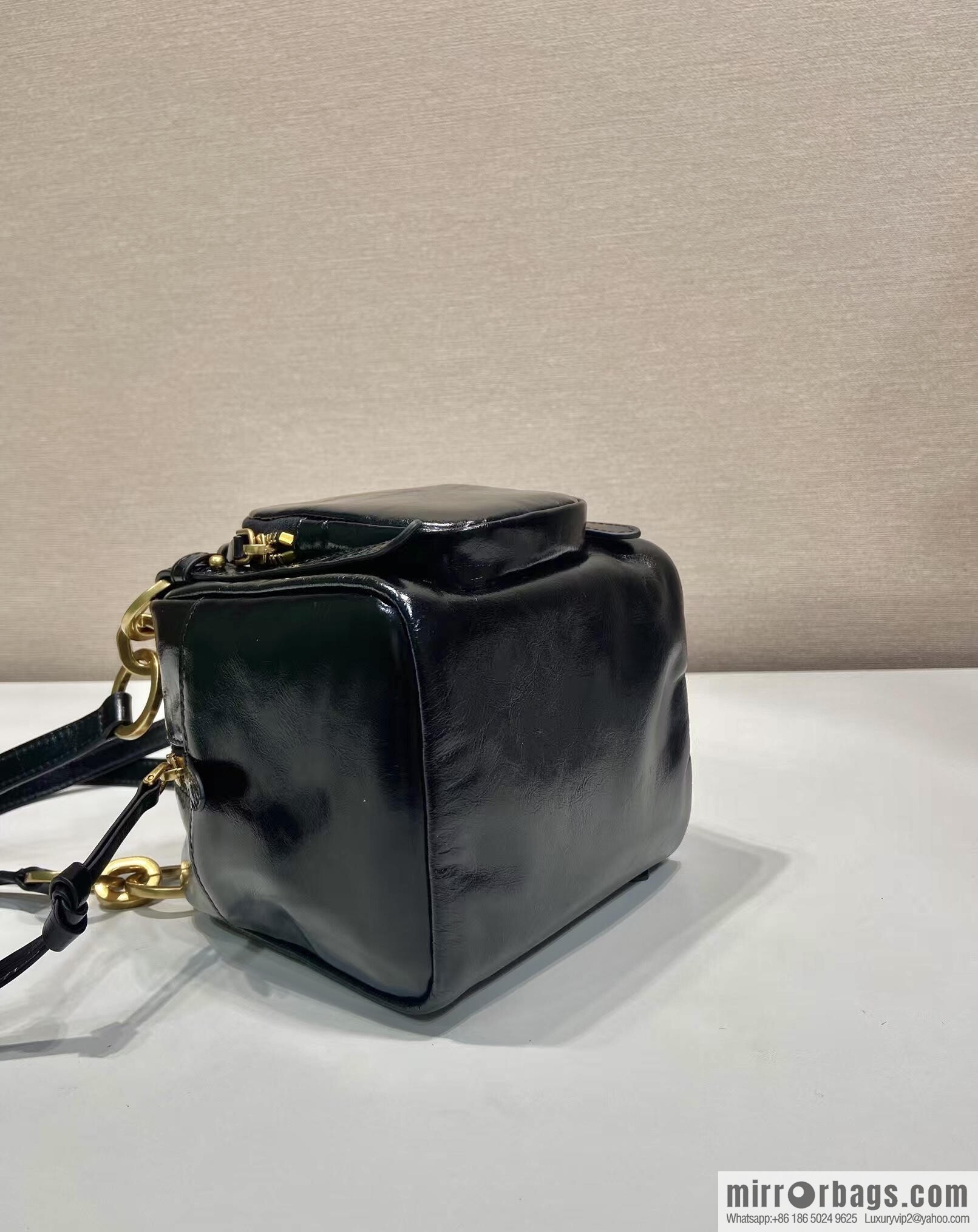 PRADA new oil wax leather 1BB137 small