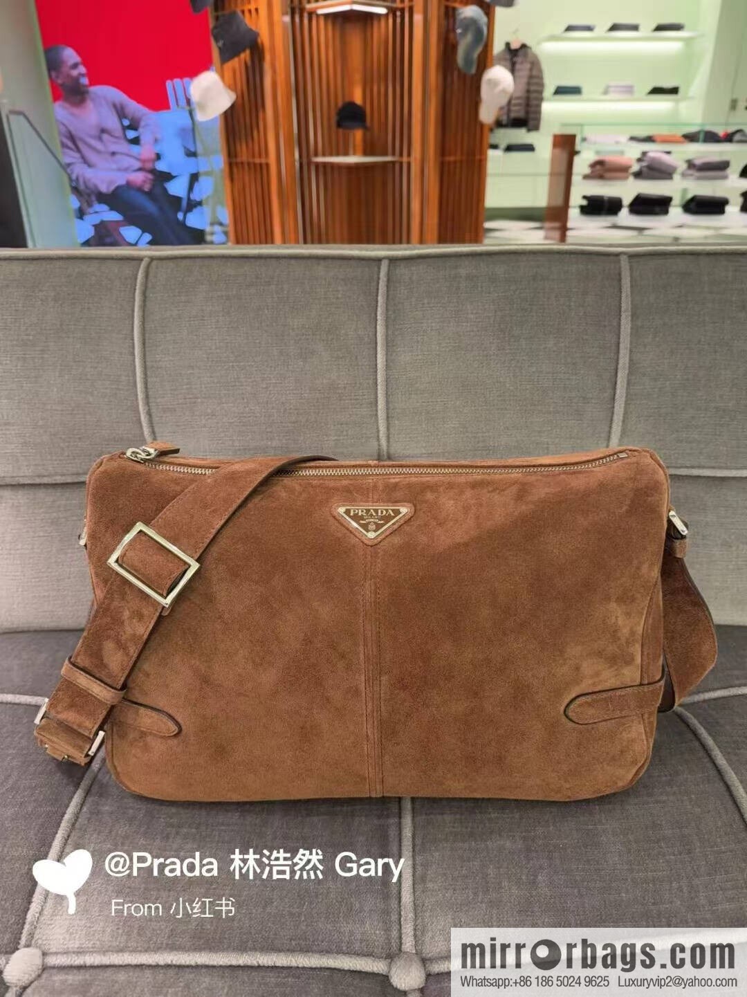 PRADA new mailman bag 2VH187 leather