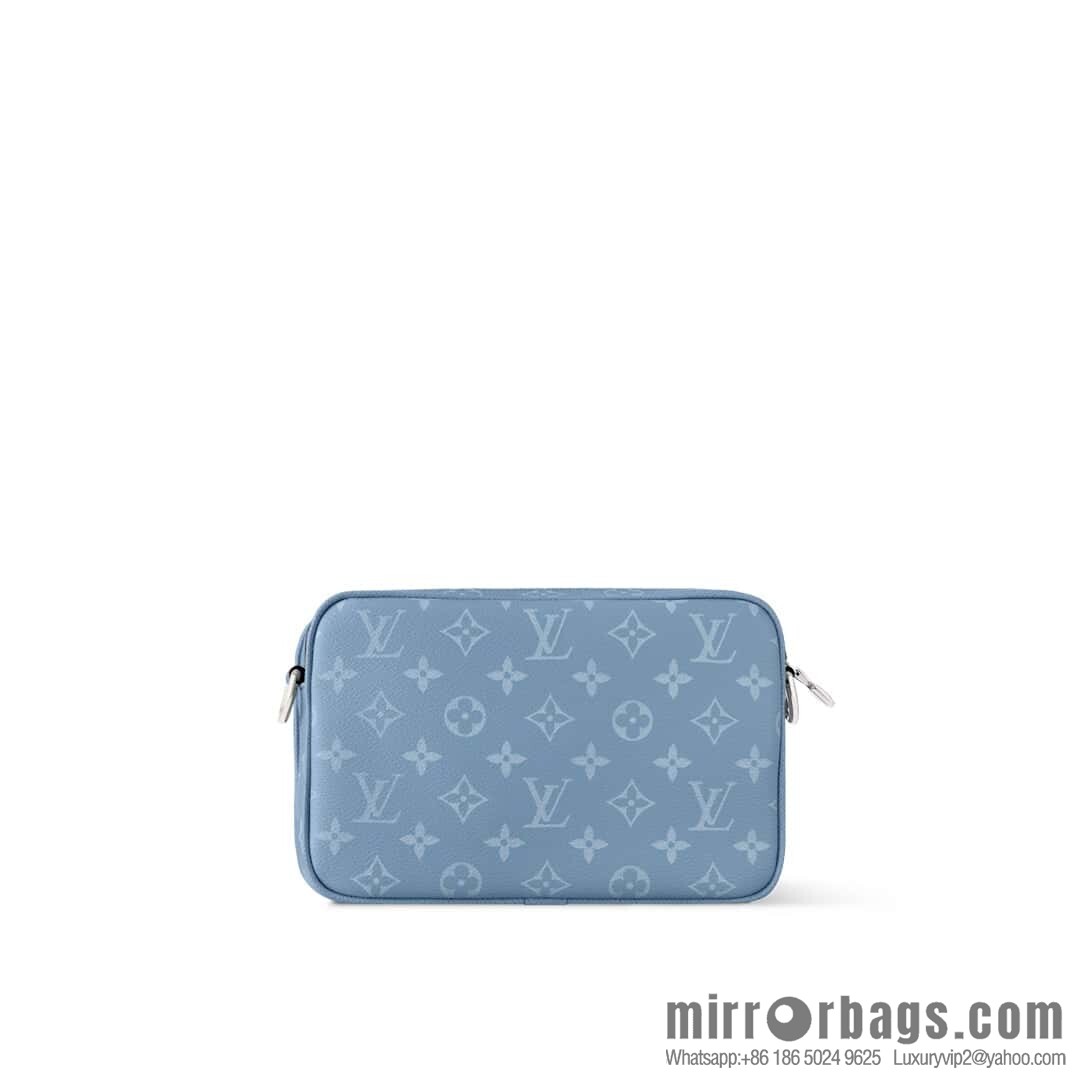 [Boutique‑grade] M14073 light blue, men's bag messenger bag ALPHA messenger bag