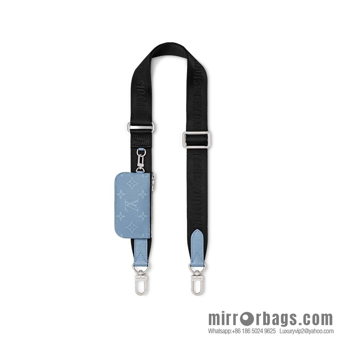 [Boutique‑grade] M14069 light blue, men's bag messenger bag three-piece TRIO messenger bag