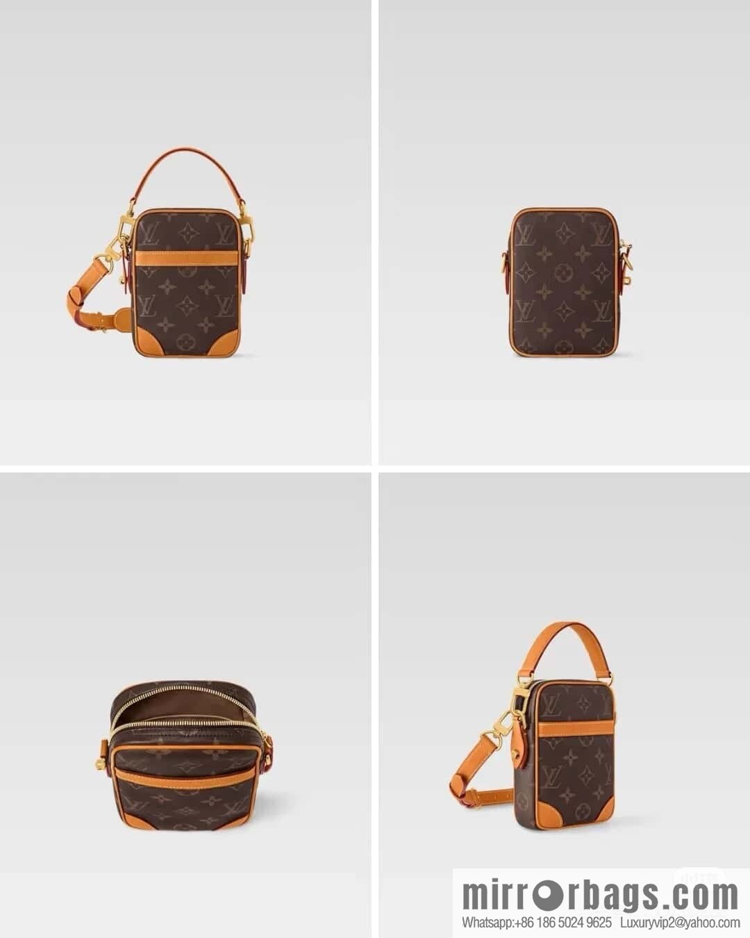 [Premium‑quality] M14106 presbyopia full leather, retro men's bag, mailman bag, Danube messenger bag, in the spring and summer of 2024 series