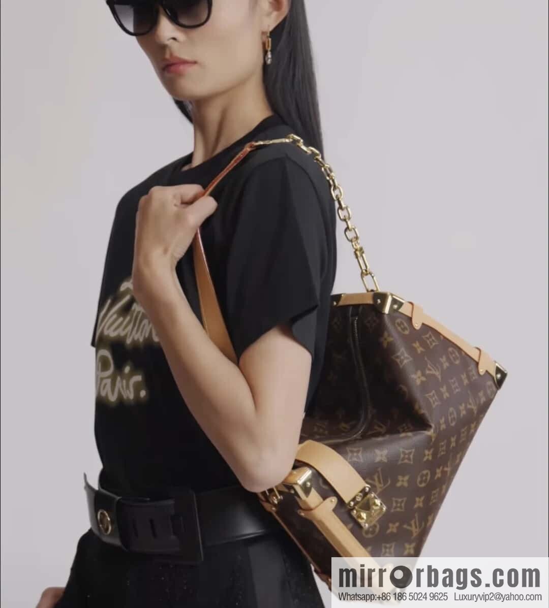 [Boutique‑grade] M14513 presbyopia, soft box chain bag SIDE TRUNK large handbag