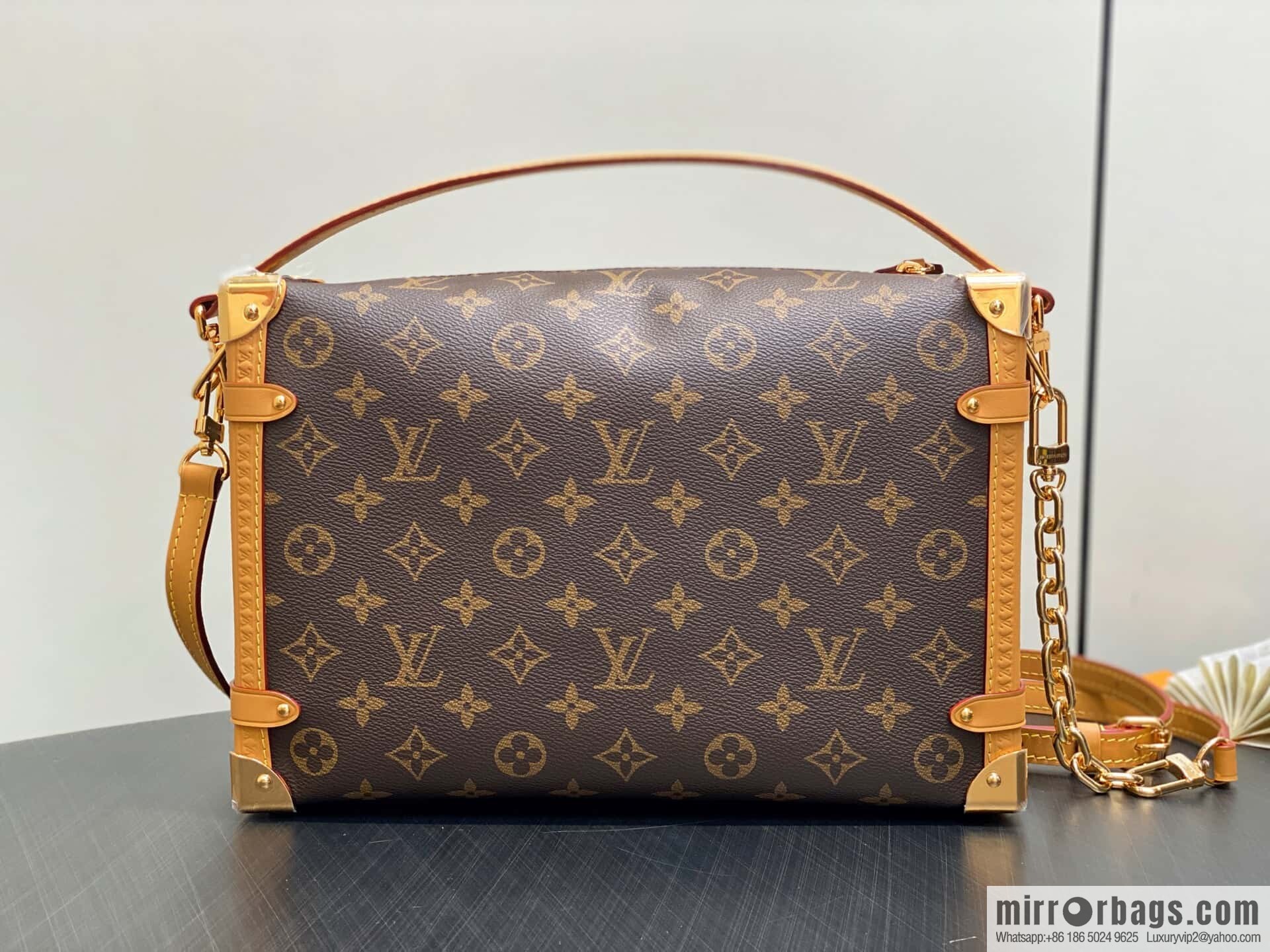 [Boutique‑grade] M14513 presbyopia, soft box chain bag SIDE TRUNK large handbag