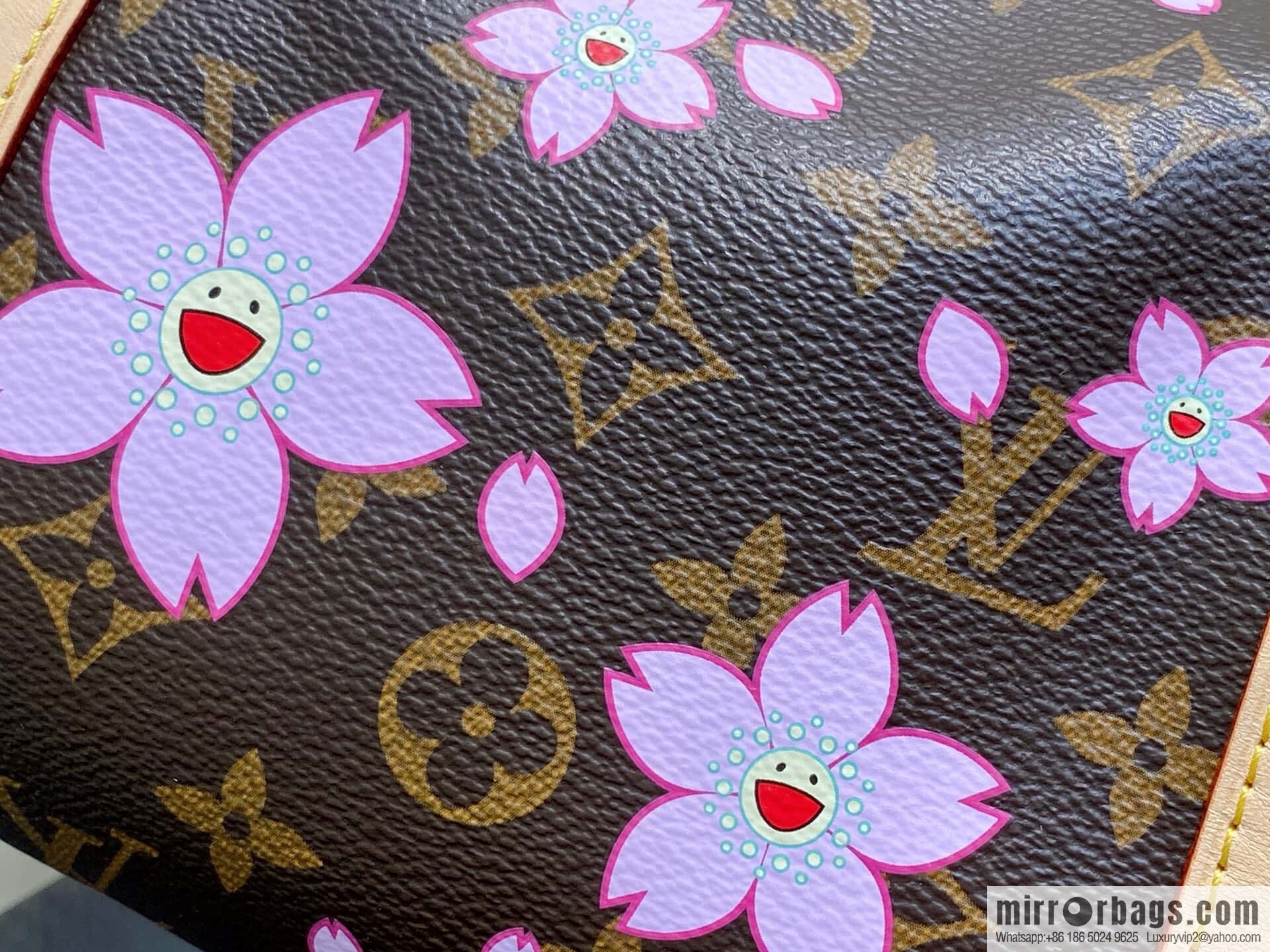 [Boutique‑grade] M13097 old flower, cherry blossom silk screen printed Babylon round drum bag LVXTM PAPILLON handbag