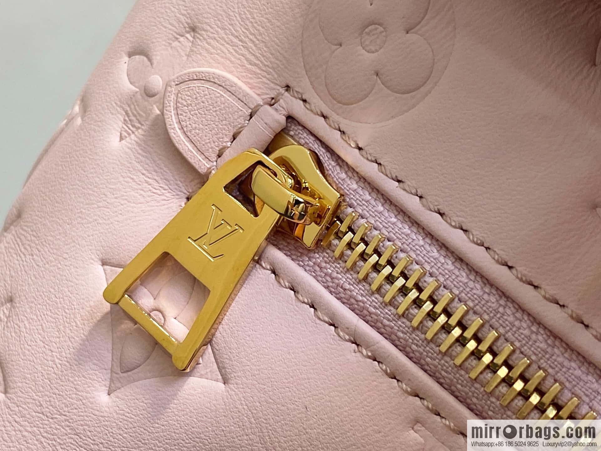 [Boutique‑grade] M13389 pink full leather embossed backpack COUSSIN BACKPACK mini handbag