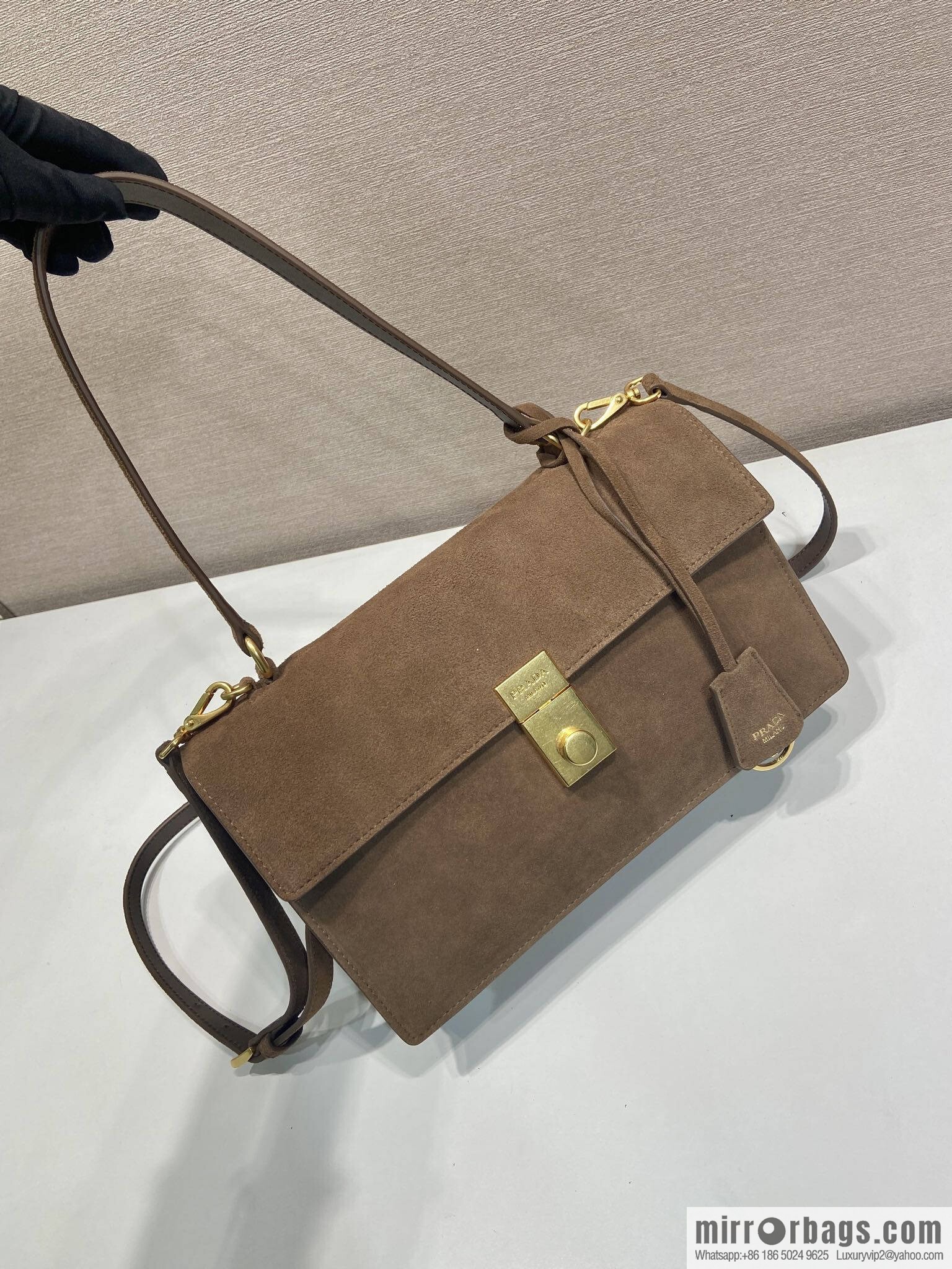 PRADA new catwalk model 1BN023 suede