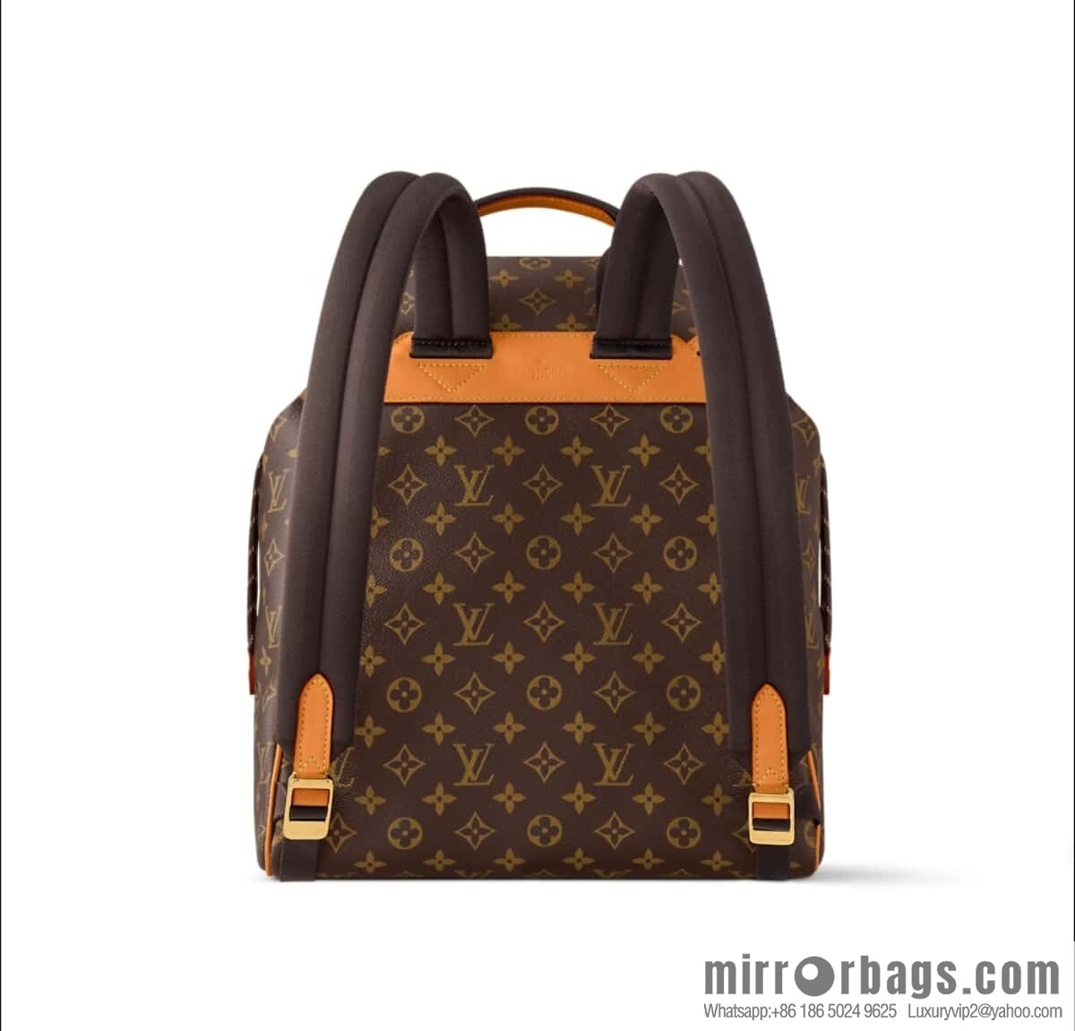 [Boutique‑grade] M14105 presbyopia, retro yellow leather backpack MONTSOURIS CARGO backpack