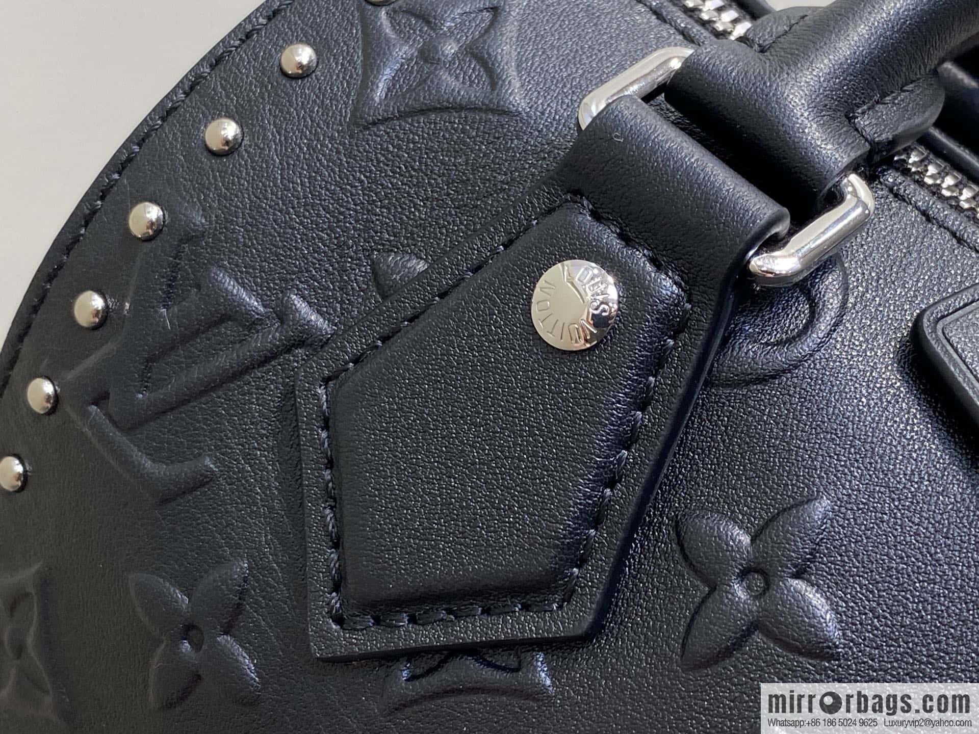 [Boutique‑grade] M14575 black, full leather speedy pillow bag SPEEDY TRUNK 20 handbag