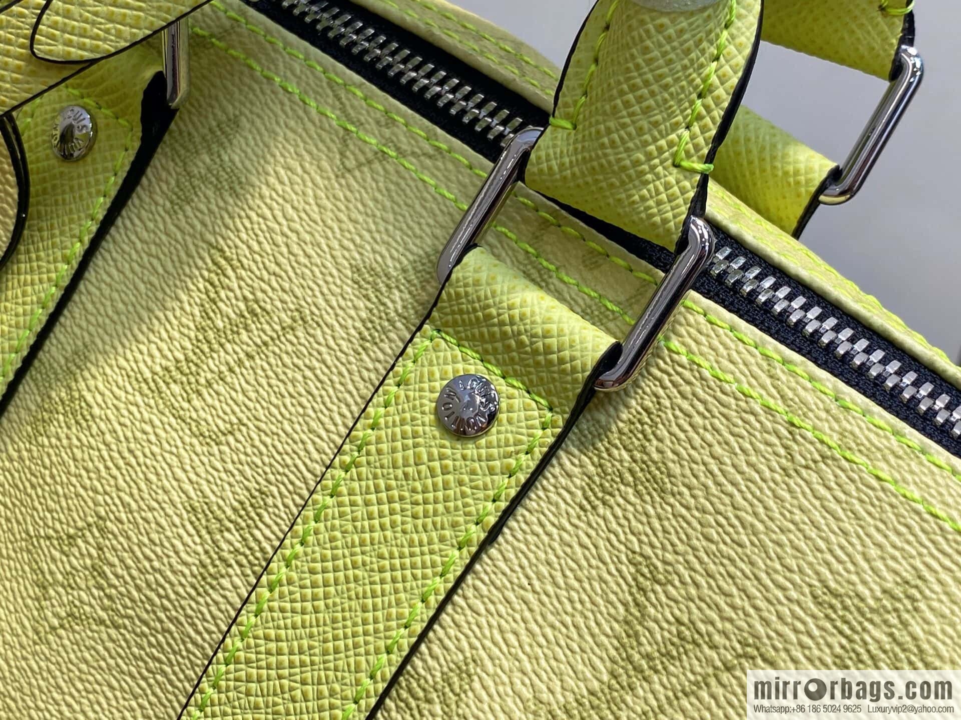[Boutique‑grade] N14078 light yellow, men's bag, pillow bag KEEPALL BANDOULIZRE 25 handbag