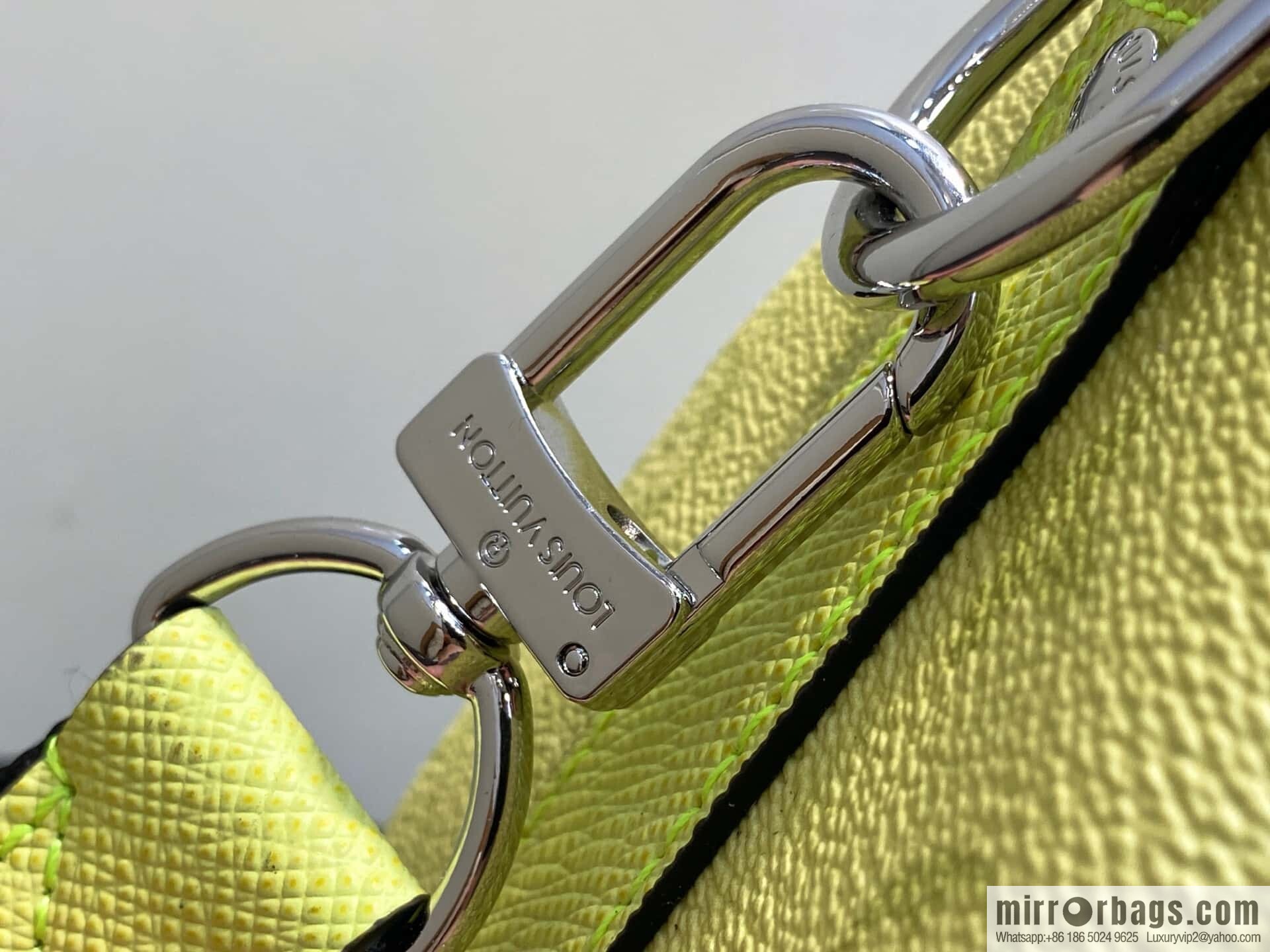 [Boutique‑grade] N14078 light yellow, men's bag, pillow bag KEEPALL BANDOULIZRE 25 handbag