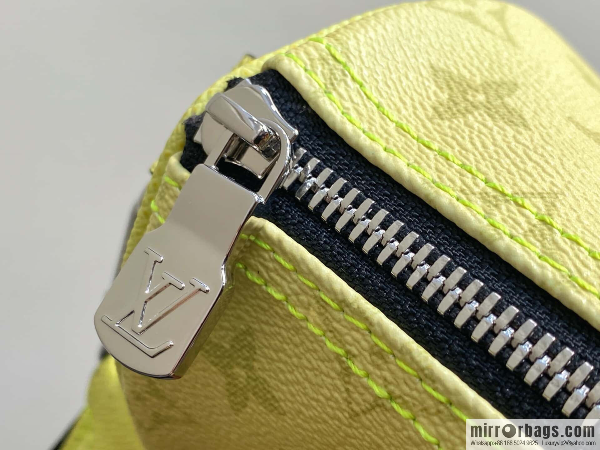 [Boutique‑grade] N14078 light yellow, men's bag, pillow bag KEEPALL BANDOULIZRE 25 handbag