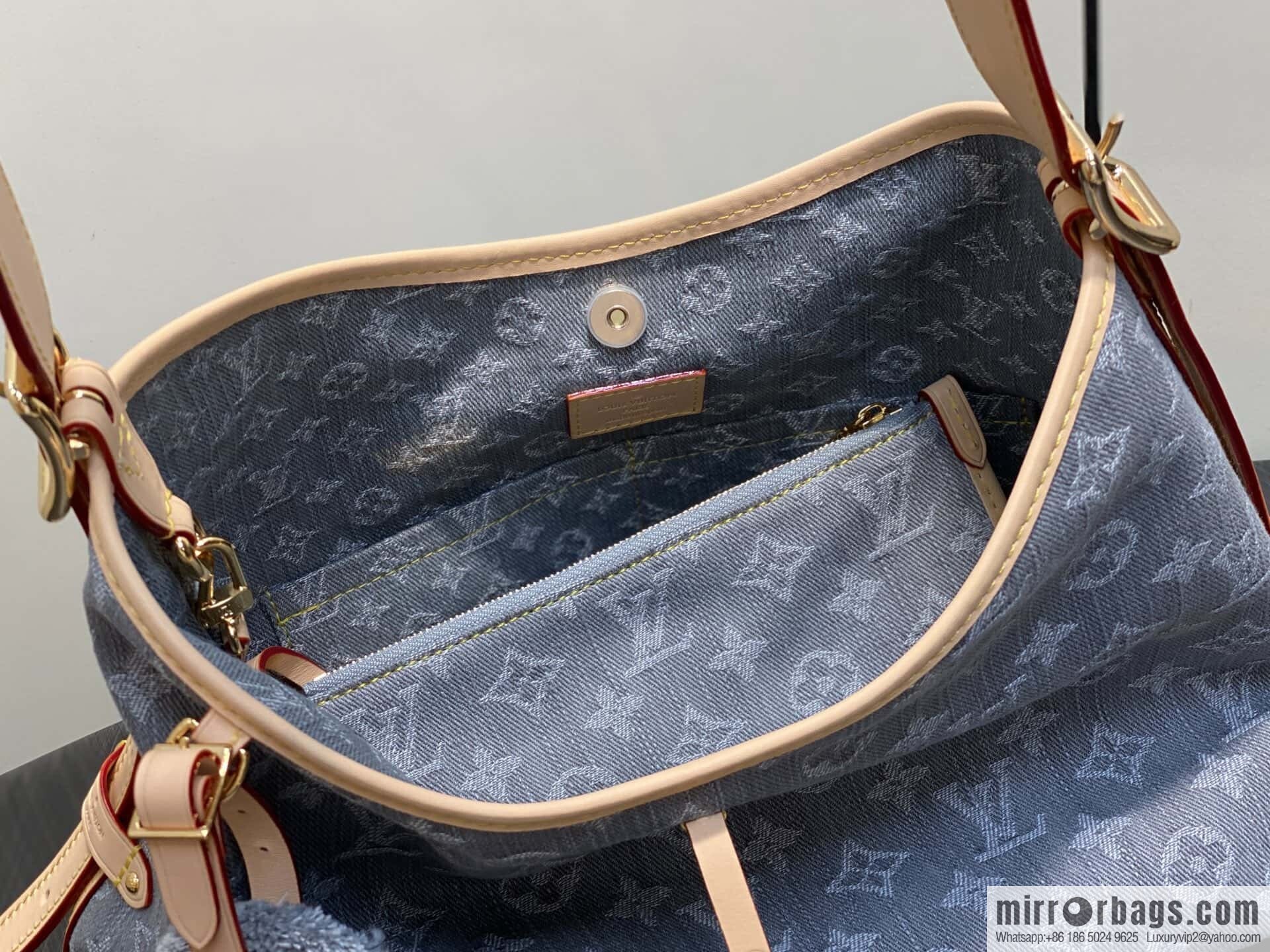[Boutique‑grade] M13289 gray, denim shopping bag CARRYALL small handbag