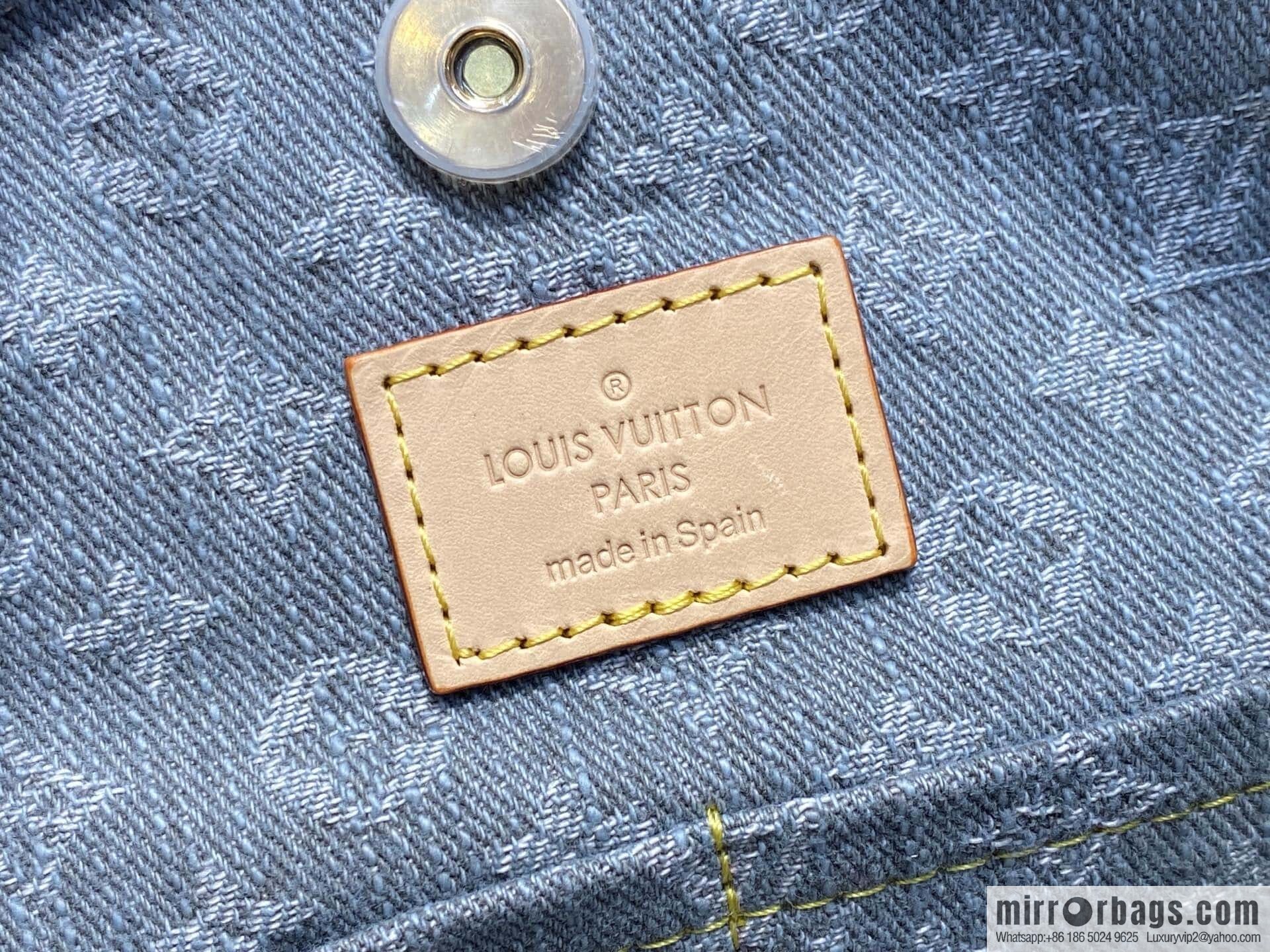 [Boutique‑grade] M13289 gray, denim shopping bag CARRYALL small handbag