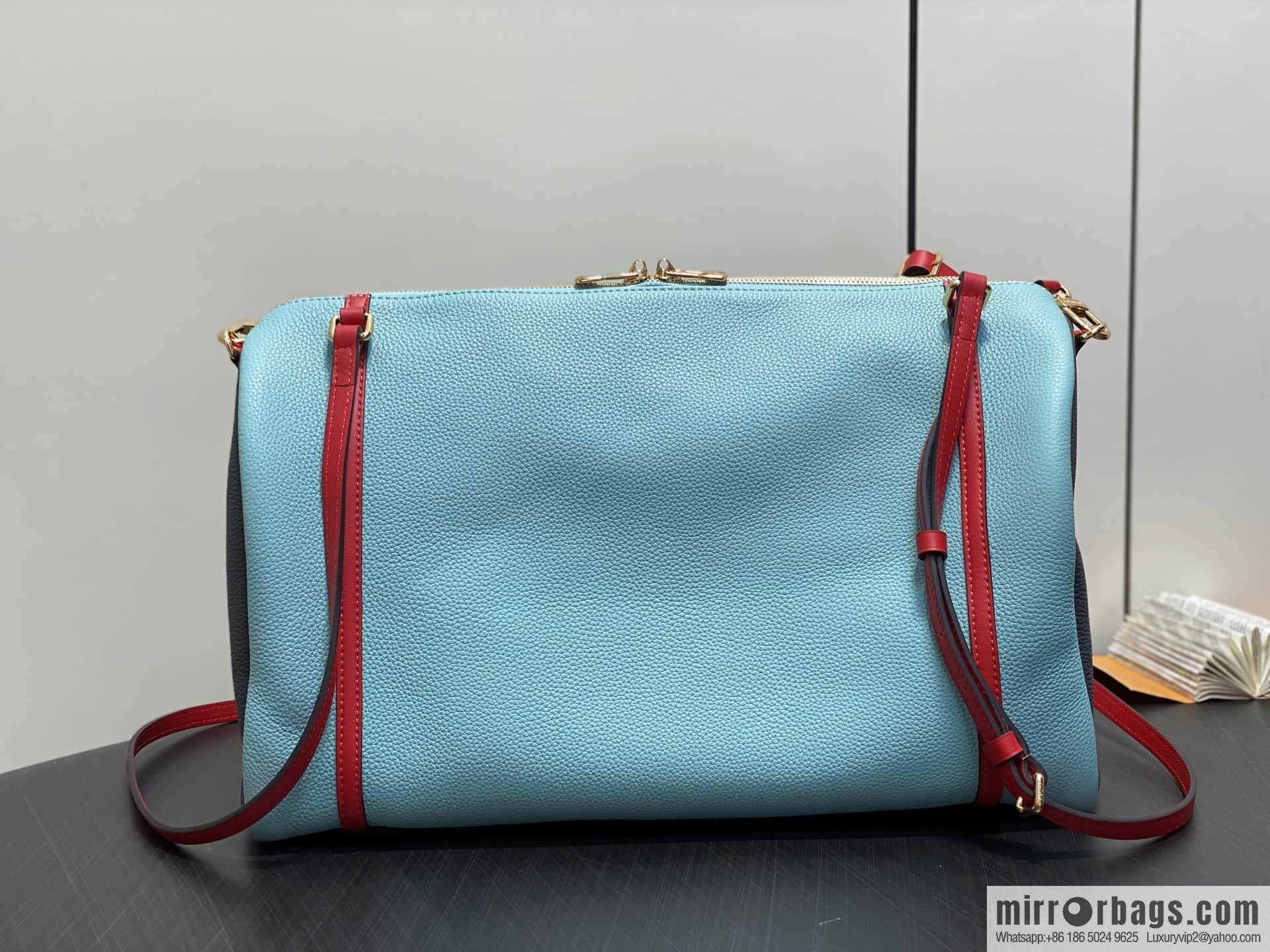 [Boutique‑grade] M13668 Macaron blue, full leather speedy pillow bag SPEEDY BANDOULIIZRE 40 handbag