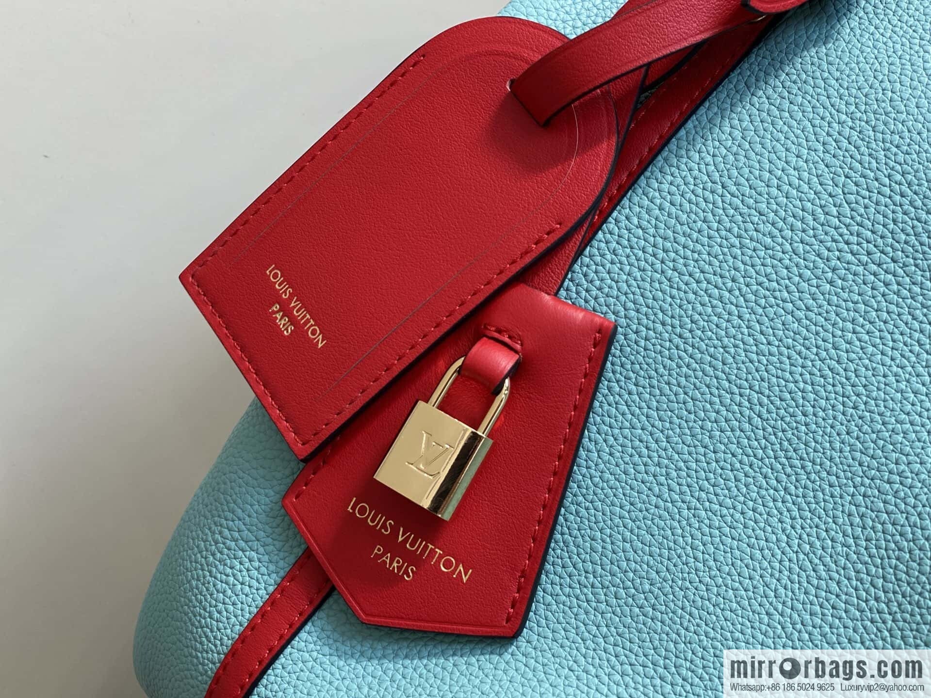 [Boutique‑grade] M13668 Macaron blue, full leather speedy pillow bag SPEEDY BANDOULIIZRE 40 handbag