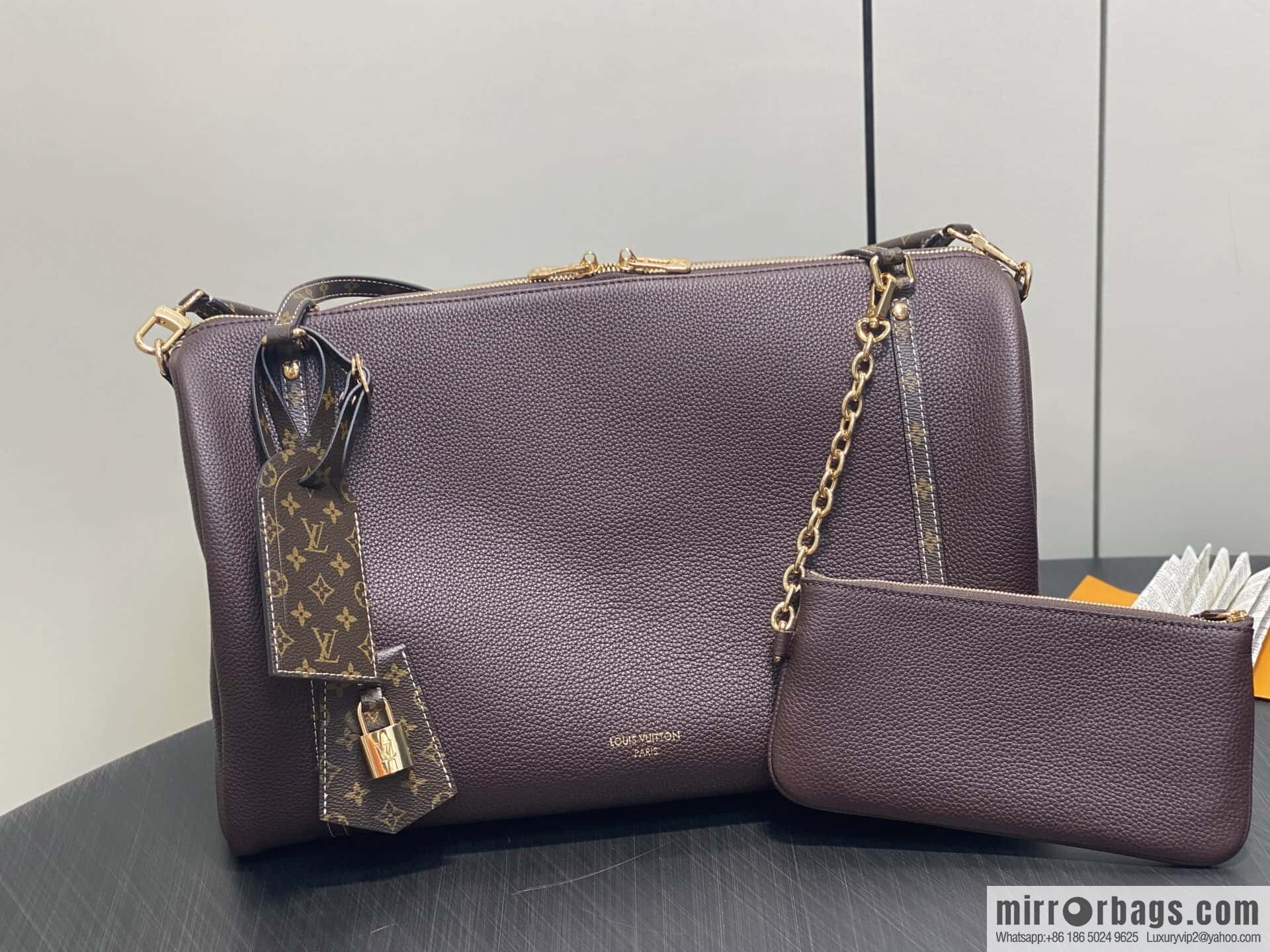[Boutique‑grade] M13668 jujube red, full leather speedy pillow bag SPEEDY BANDOULIZRE 40 handbag