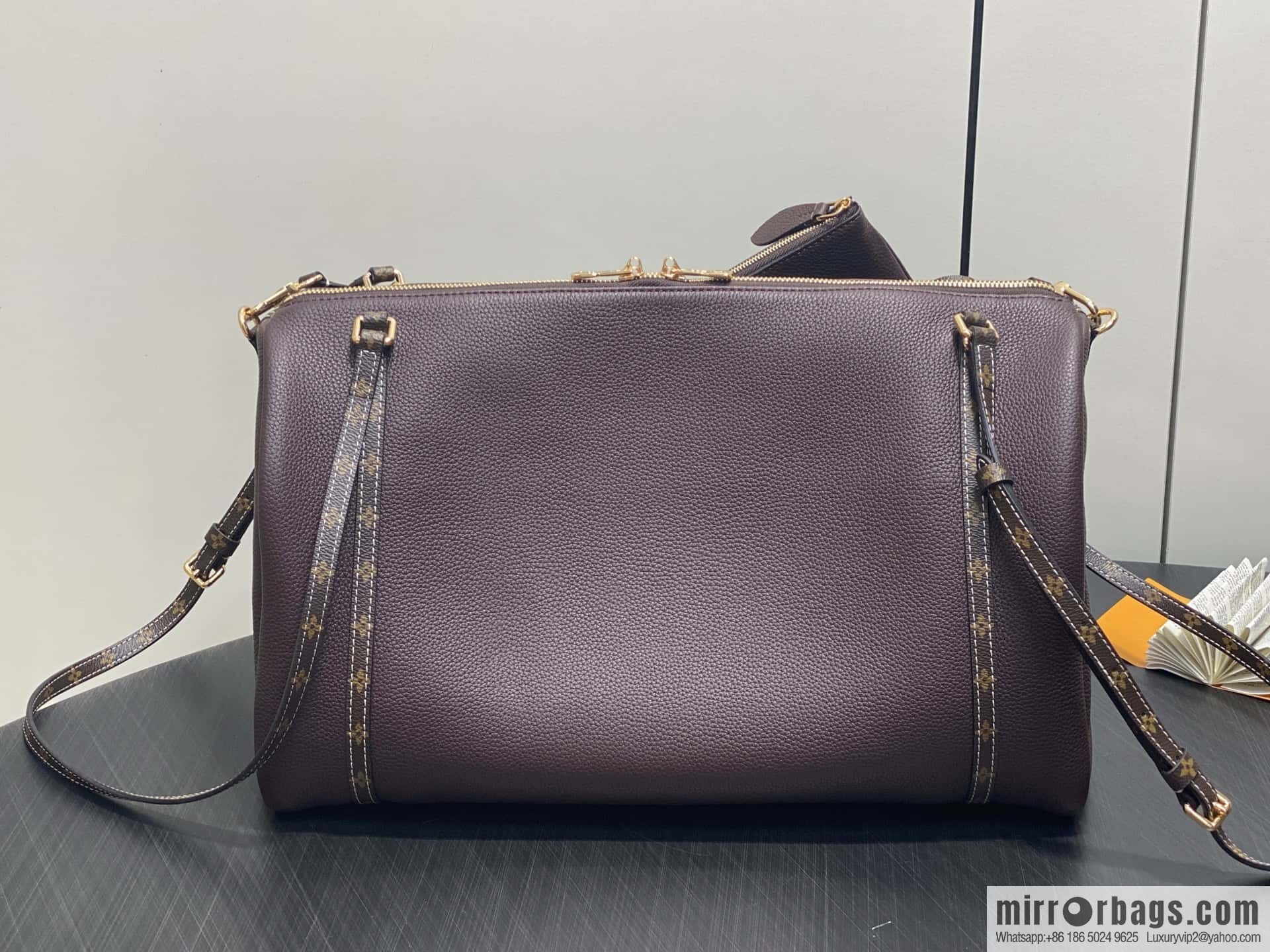 [Boutique‑grade] M13668 jujube red, full leather speedy pillow bag SPEEDY BANDOULIZRE 40 handbag