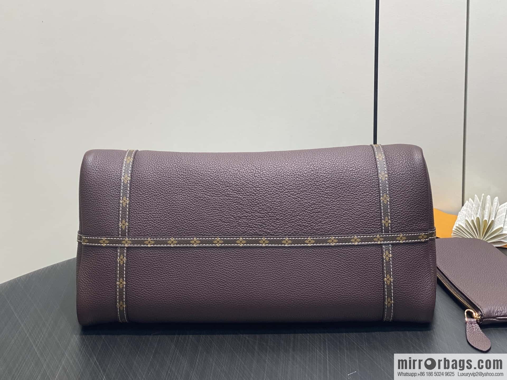[Boutique‑grade] M13668 jujube red, full leather speedy pillow bag SPEEDY BANDOULIZRE 40 handbag