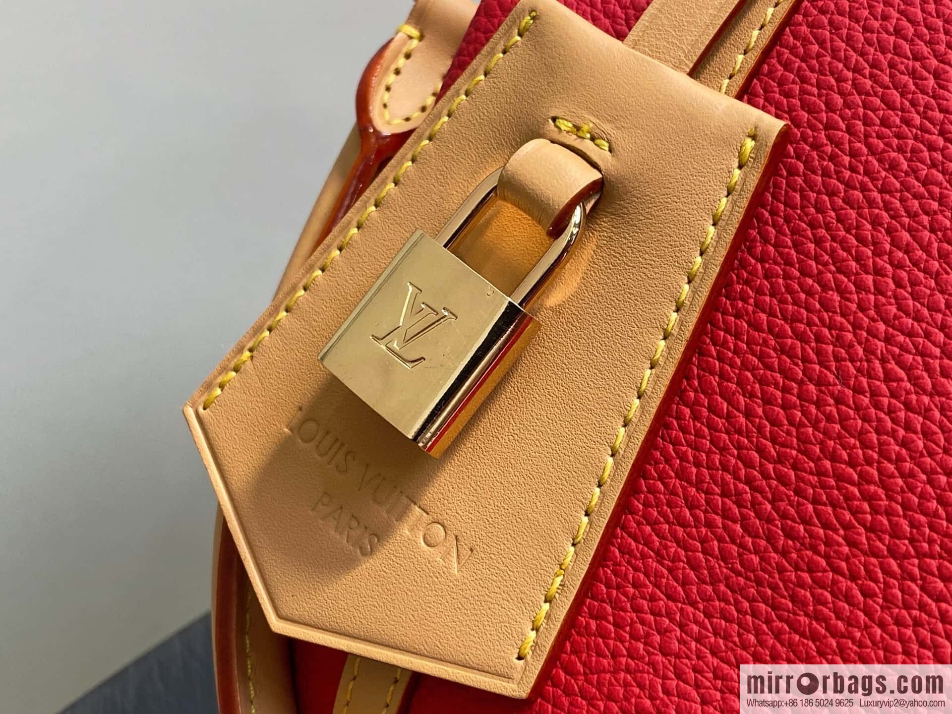 [Boutique‑grade] M13667 red, full leather, speedy pillow bag SPEEDY BANDOULIZRE 25 handbag