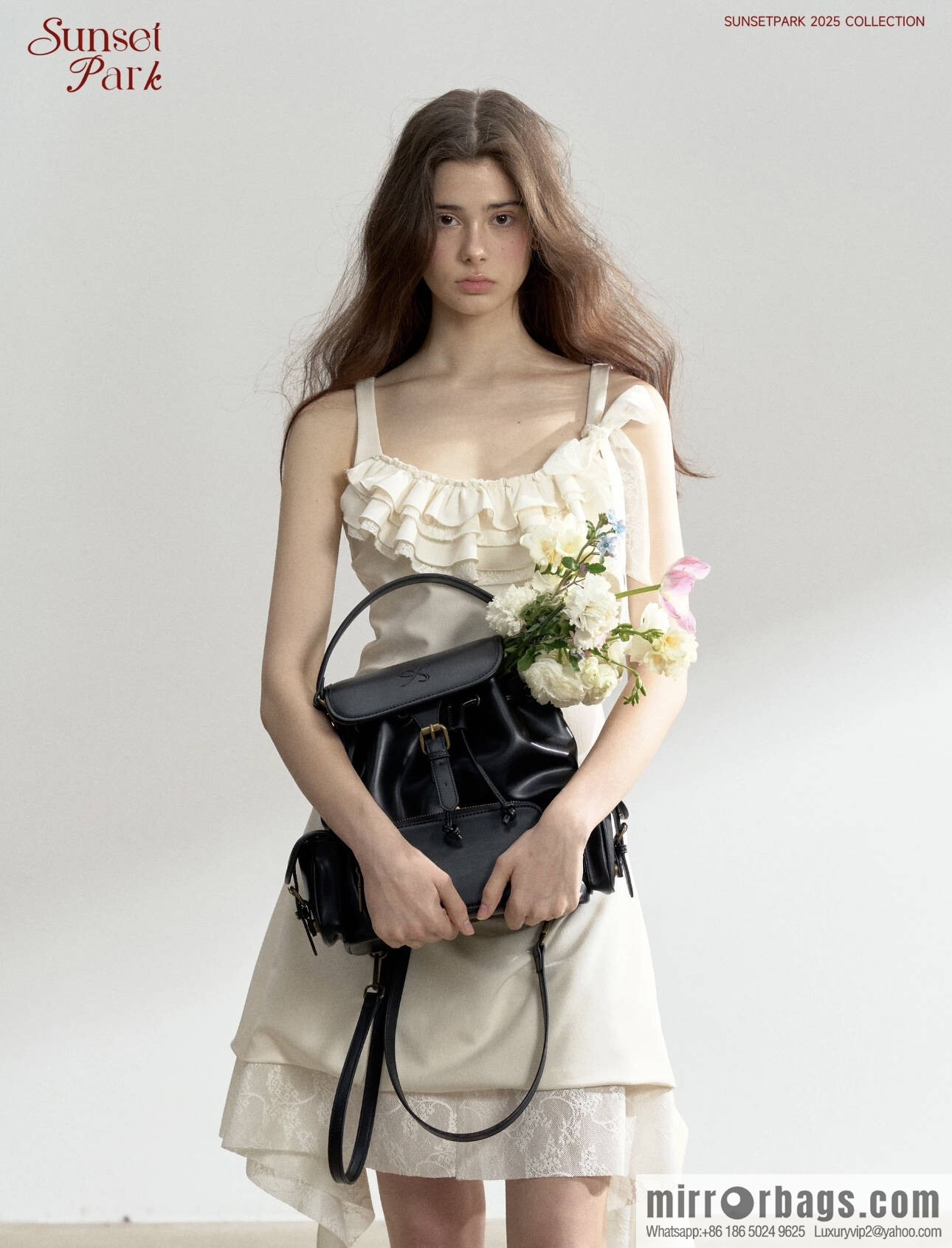 MIUMIU new backpack 5BZ043 small multi-function, black.