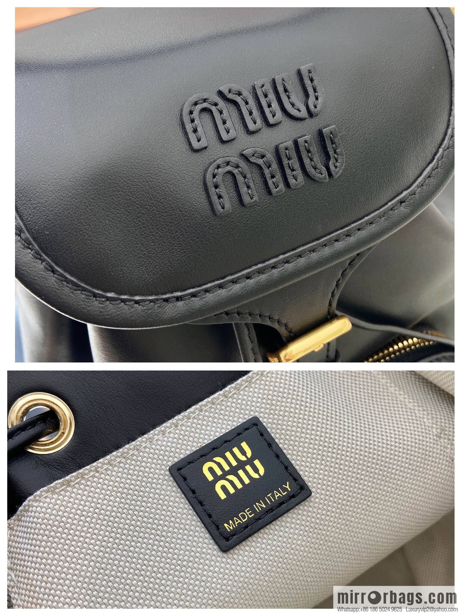 MIUMIU new backpack 5BZ043 small multi-function, black.