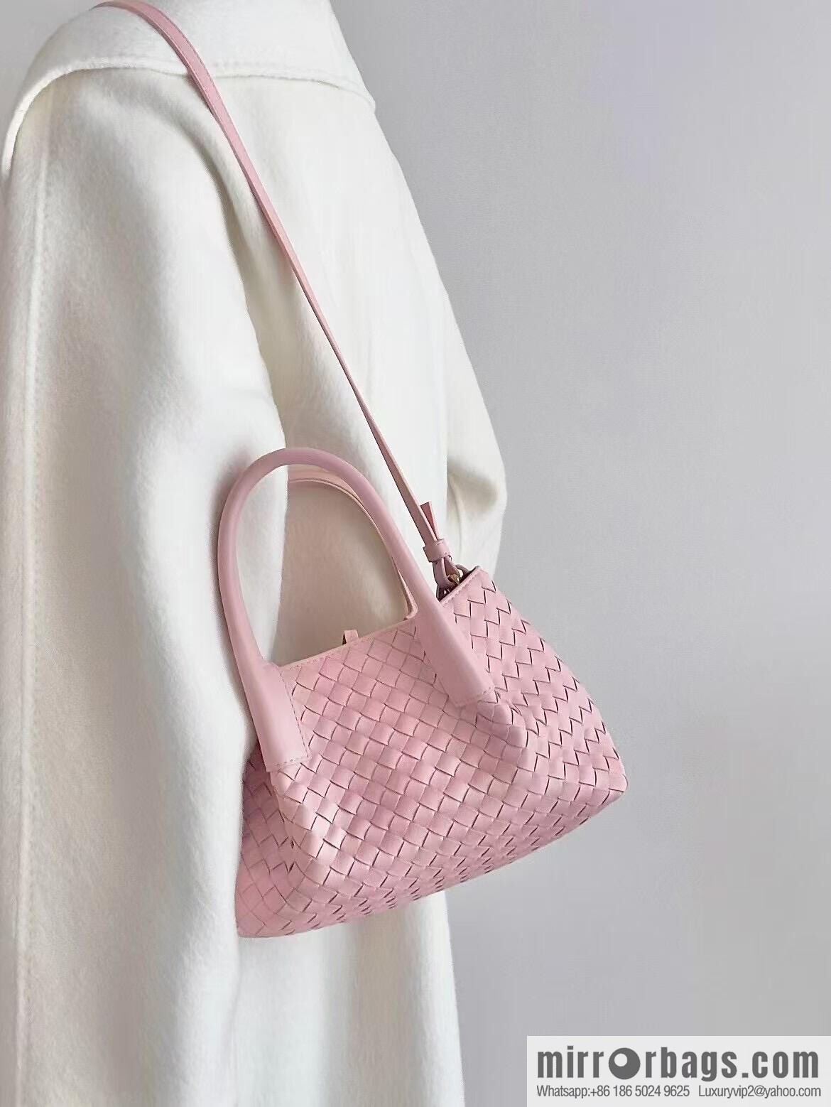 BV small Pinacoteca tote bag 819004 rose powder