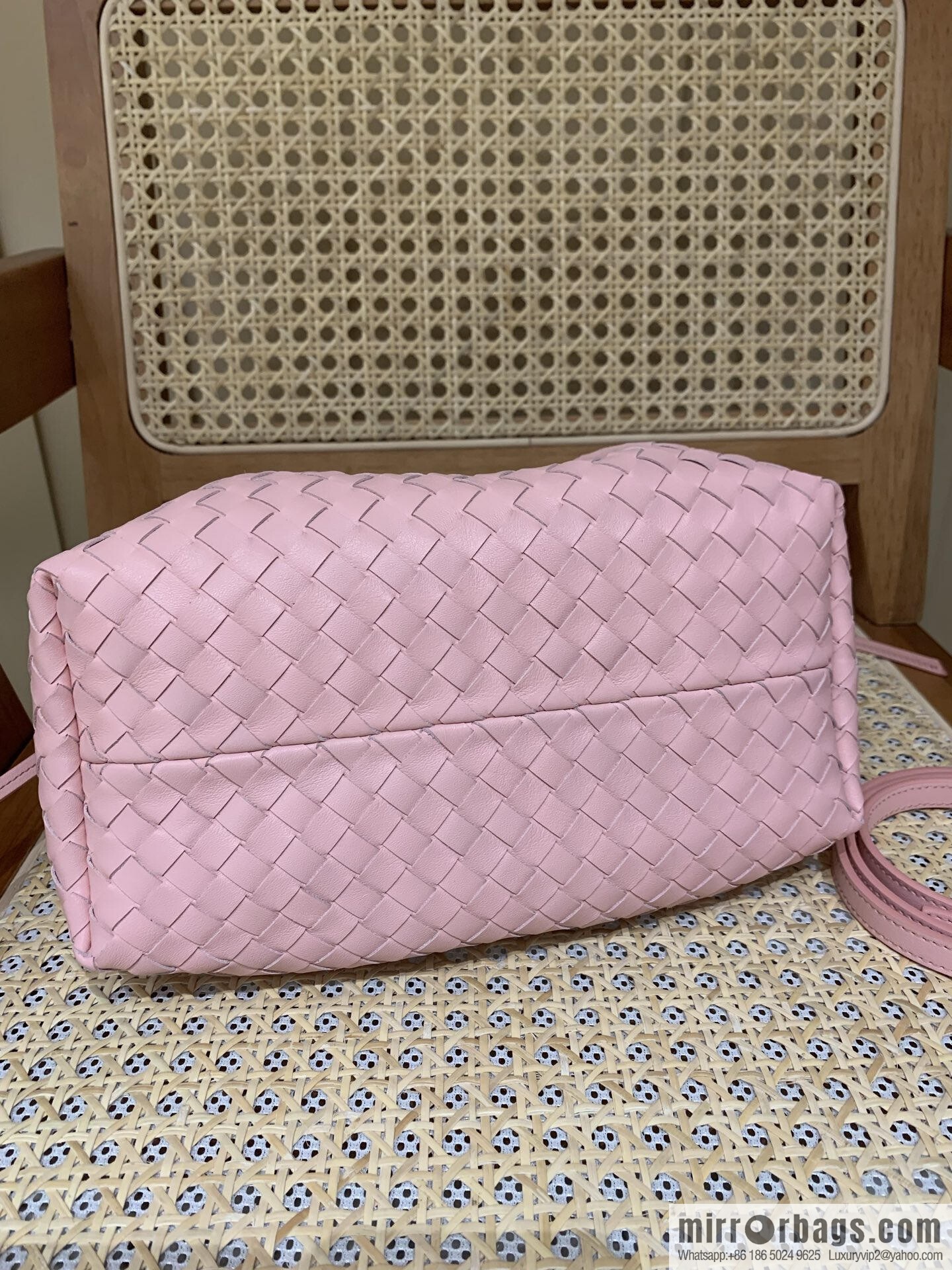 BV small Pinacoteca tote bag 819004 rose powder