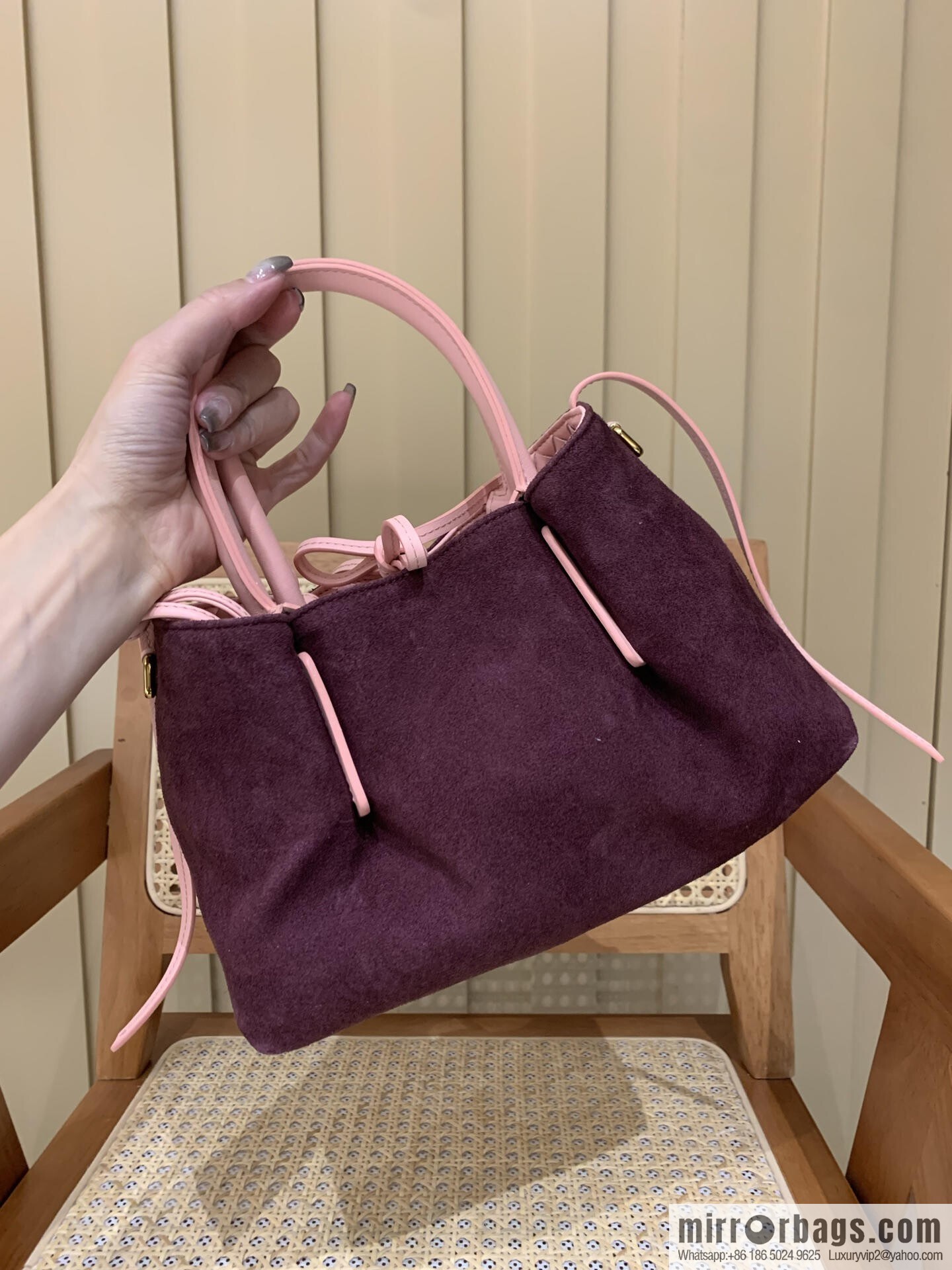 BV small Pinacoteca tote bag 819004 rose powder
