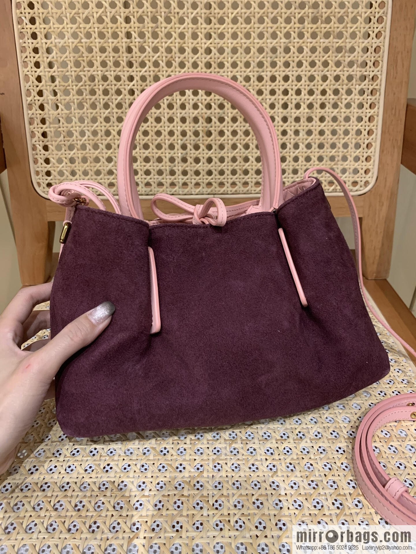 BV small Pinacoteca tote bag 819004 rose powder