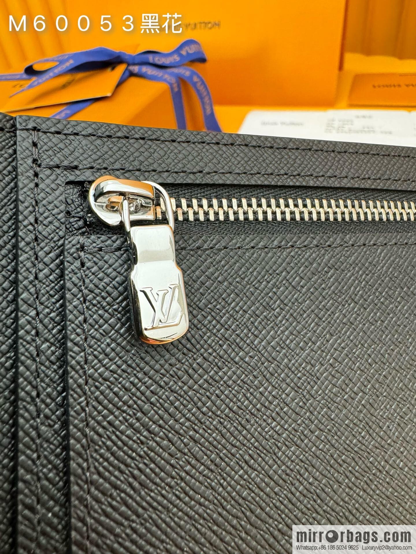 LV Amerigo Wallet M60053 Black Flower [Official Full Chip Version]