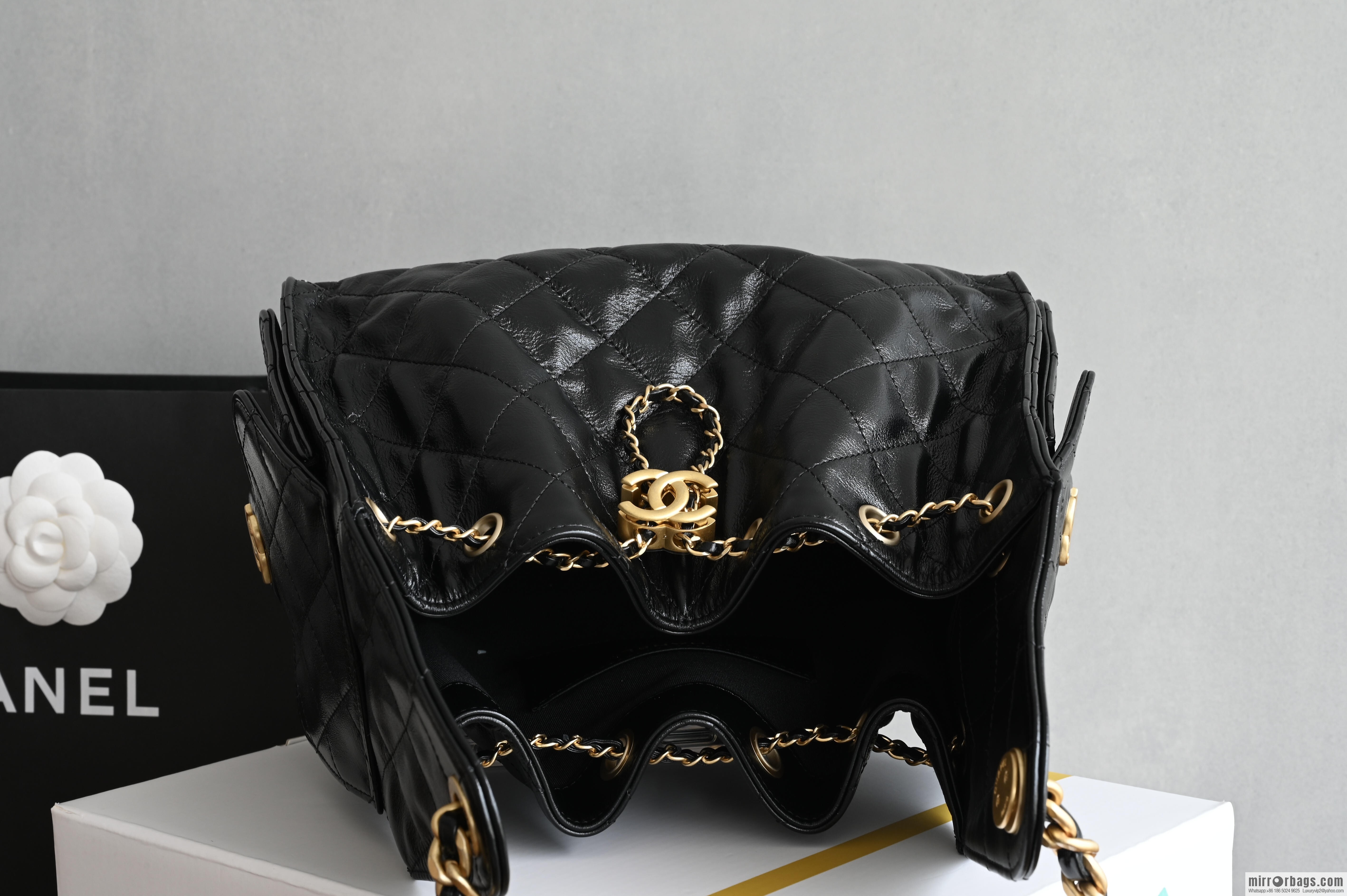 CHANEL Hippie Shopping Bag Small, Black ♥ AS5293