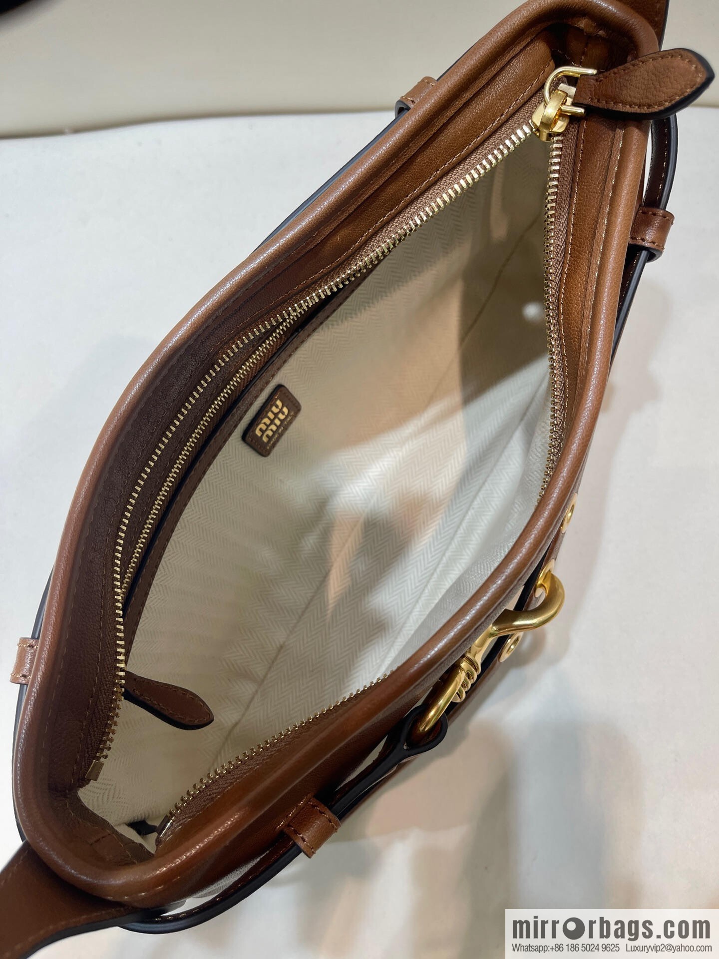 MIUMIU new 5BC182 small, caramel color
