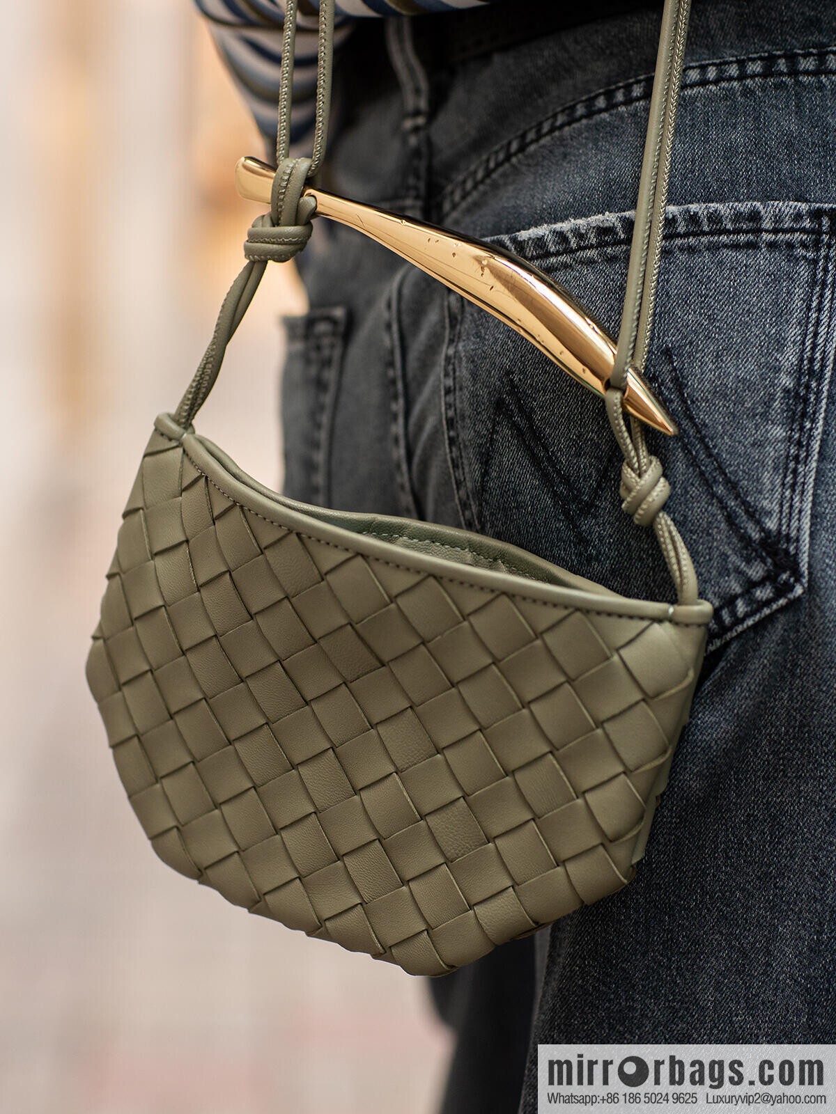 BV Mini Sardine Crossbody Bag 744267 Travertine Green