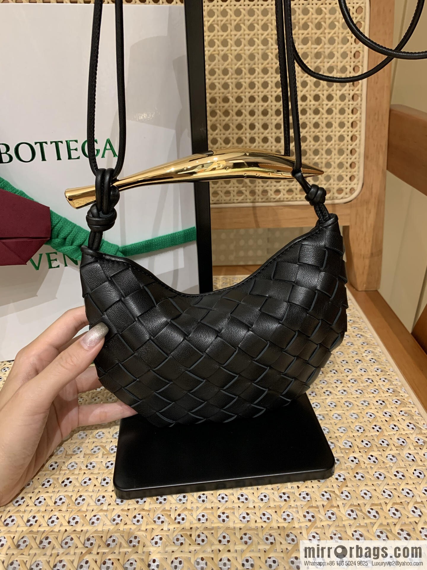 BV Mini Sardine Crossbody Bag 744267 Black