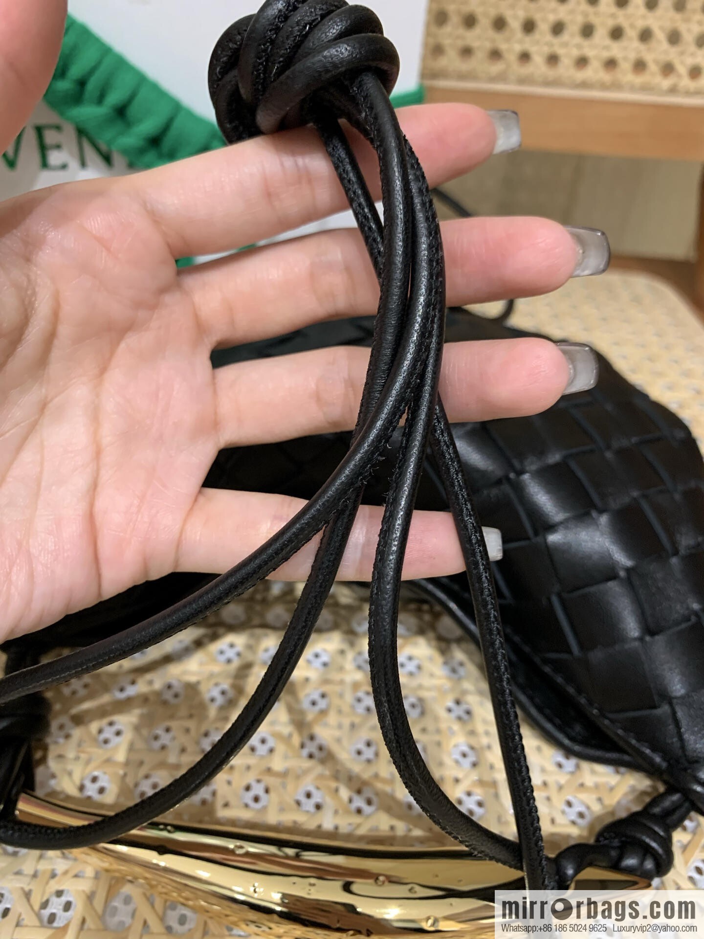 BV Mini Sardine Crossbody Bag 744267 Black