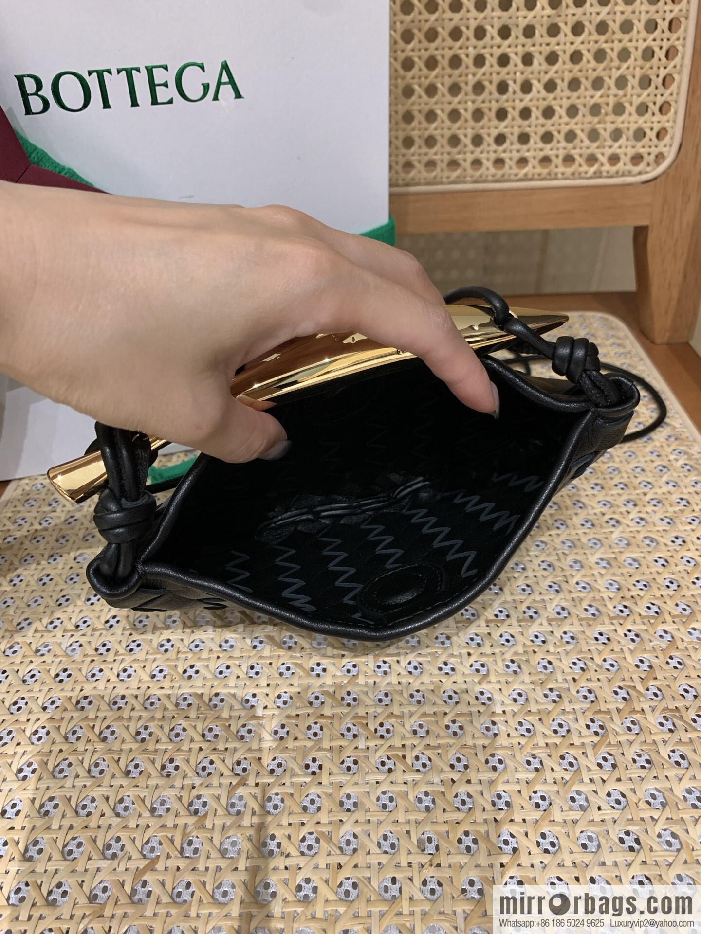 BV Mini Sardine Crossbody Bag 744267 Black