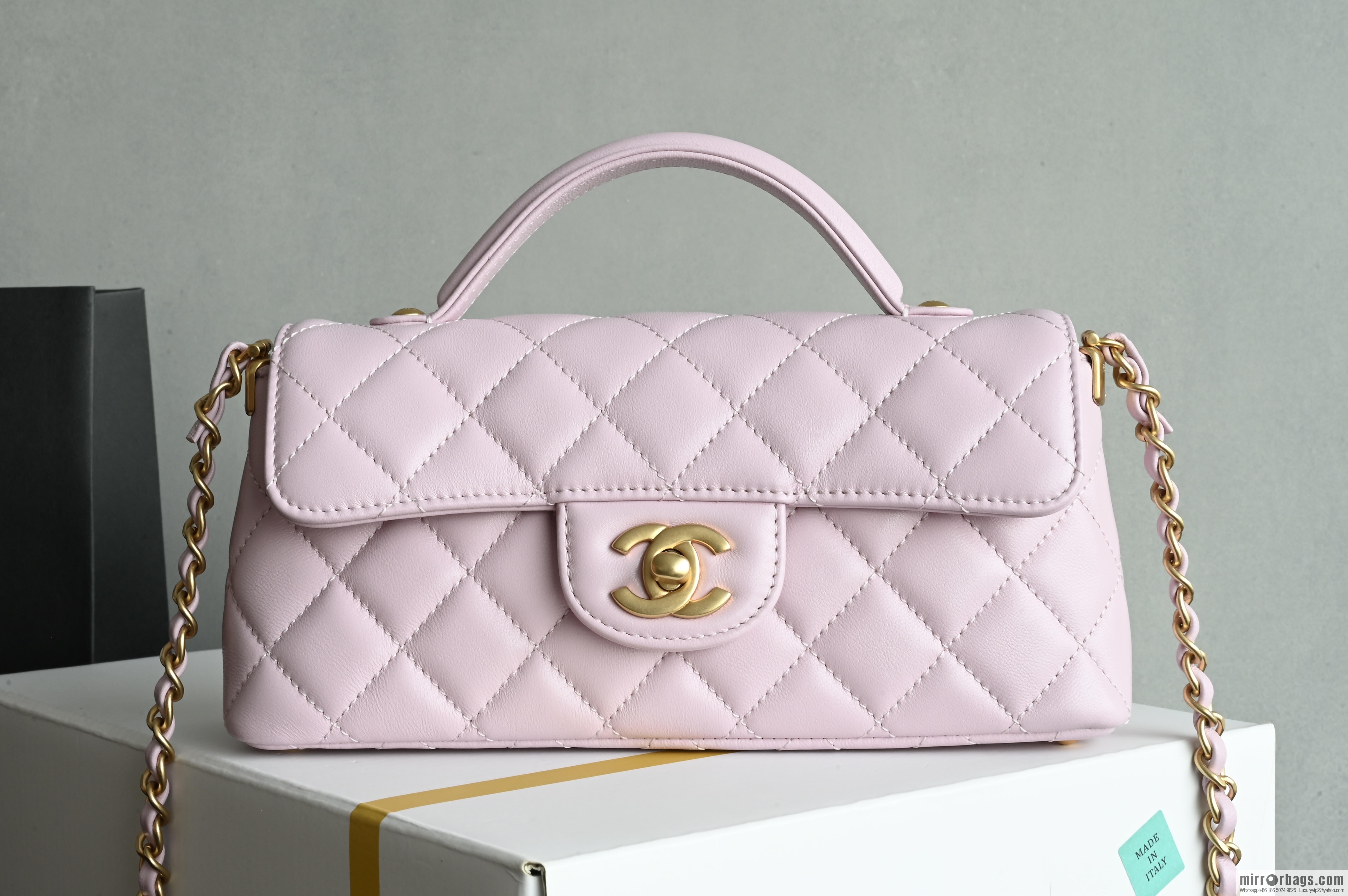 CHANEL Handle Kelly Horizontal Small AS5354 Pink