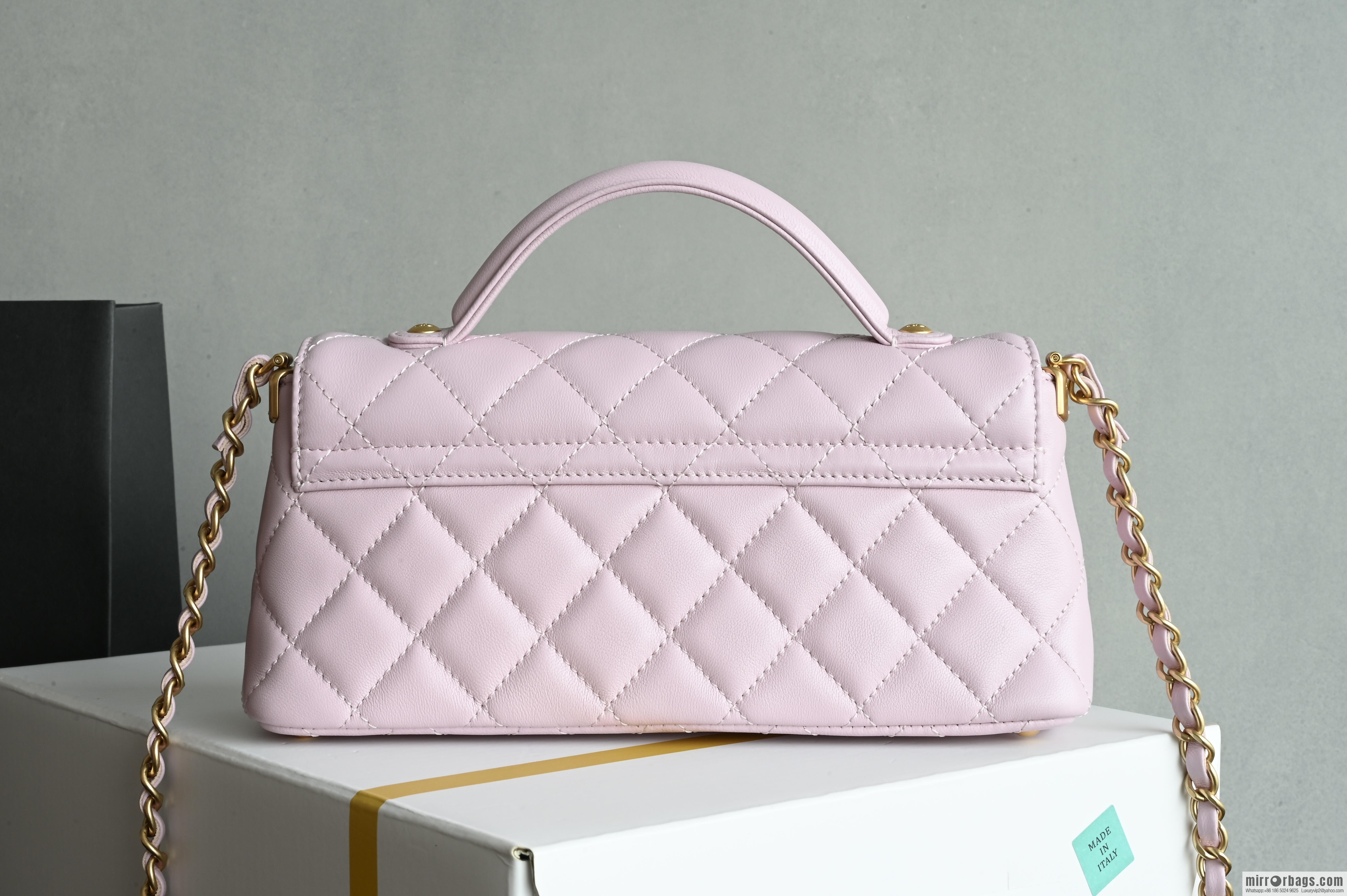 CHANEL Handle Kelly Horizontal Small AS5354 Pink