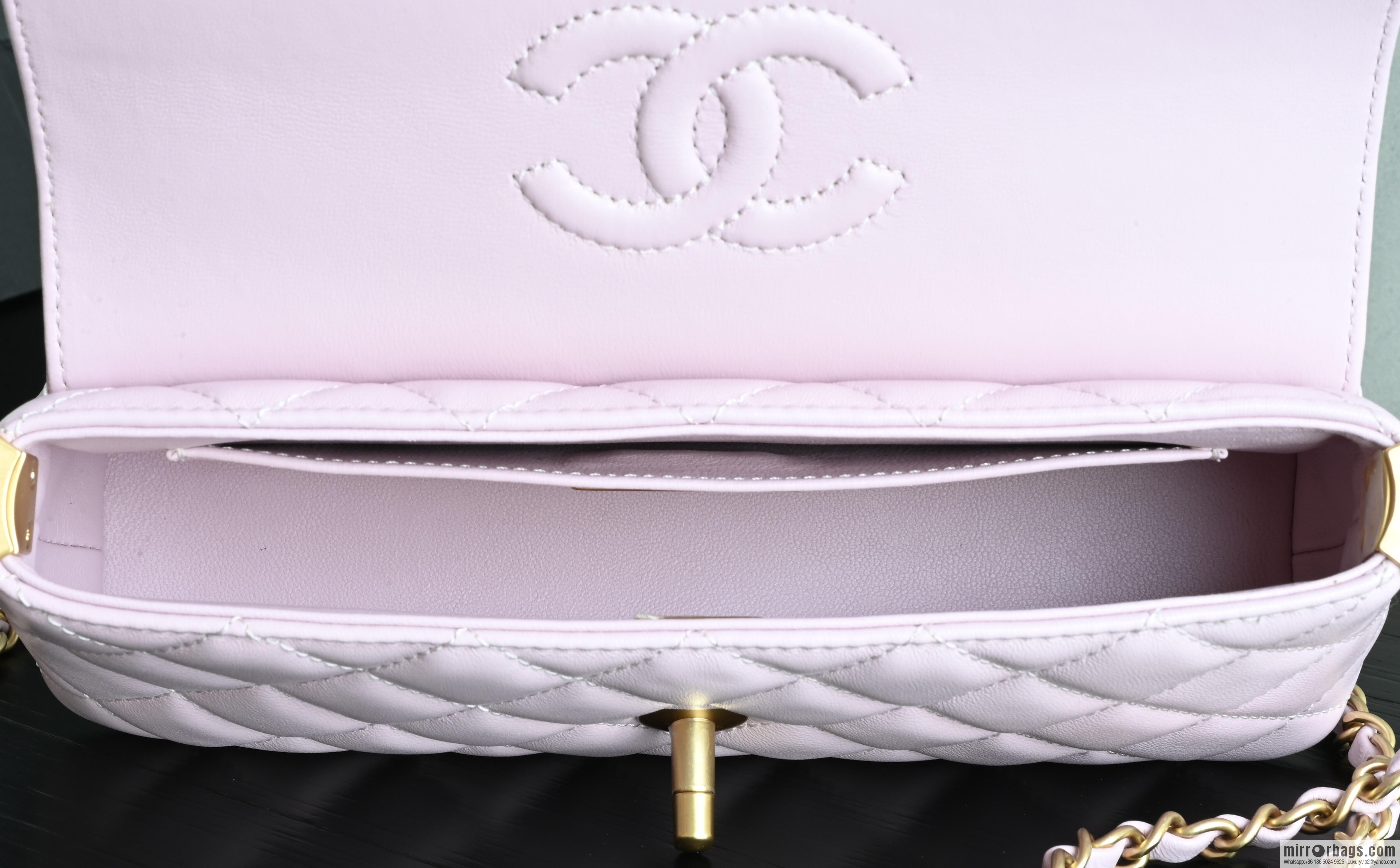 CHANEL Handle Kelly Horizontal Small AS5354 Pink