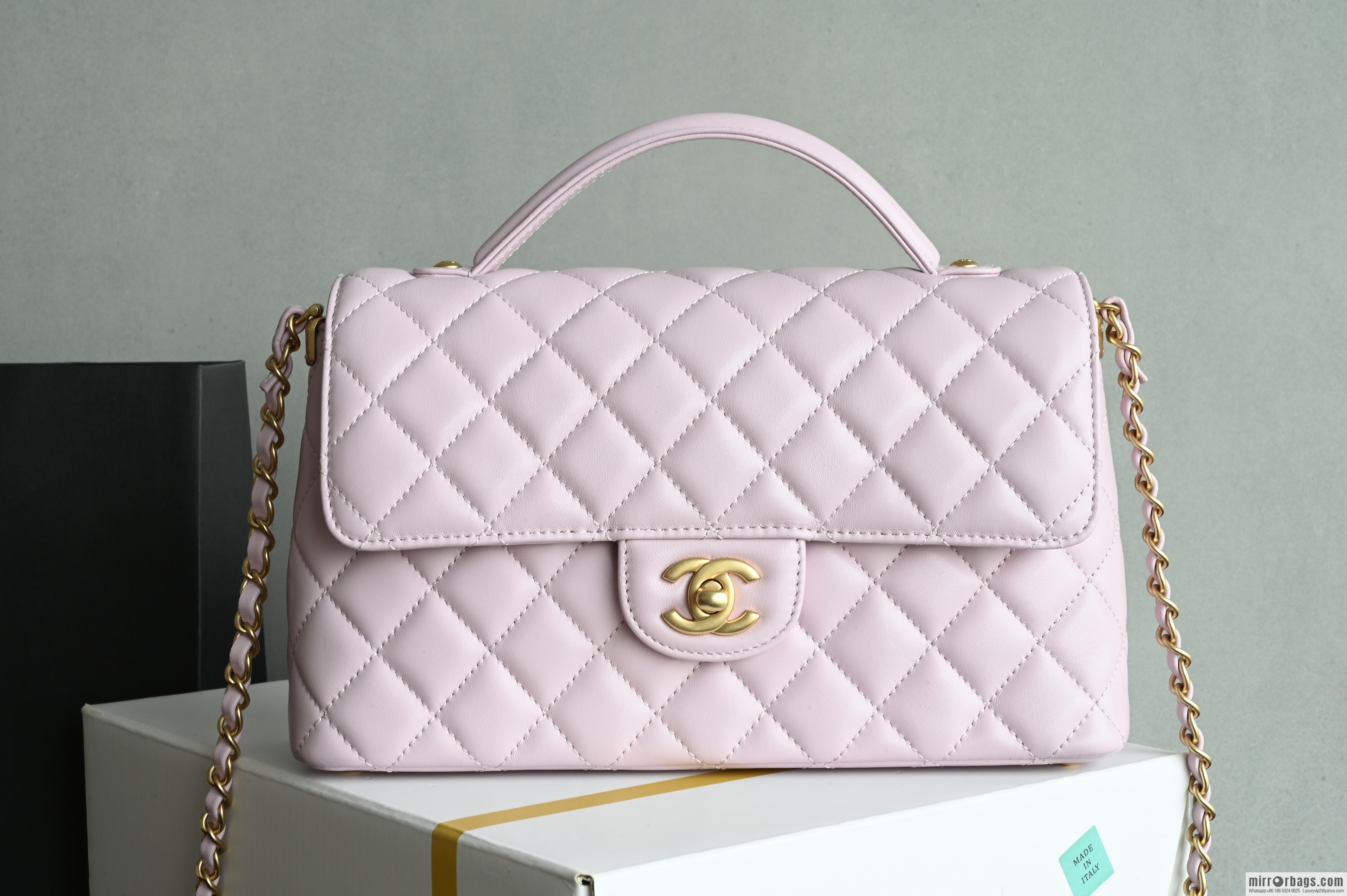CHANEL Handle Kelly Large AS5356 Pink