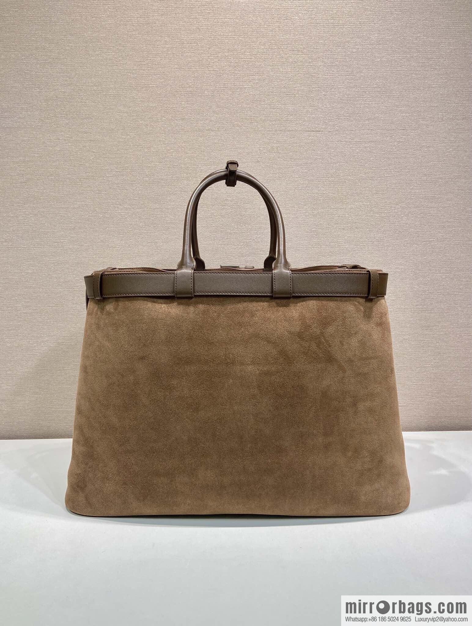PRADA new men's bag 1BG126 extra large suede