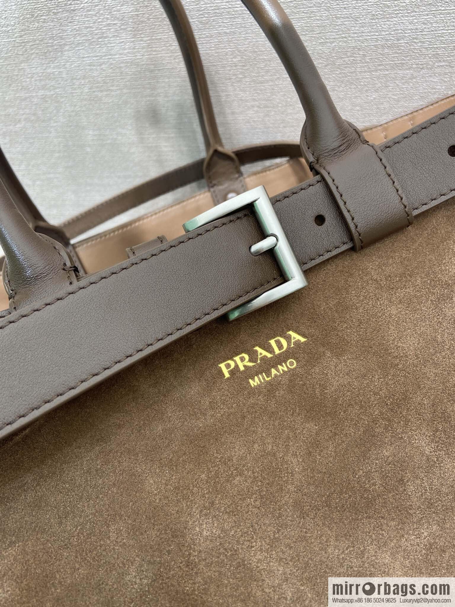 PRADA new men's bag 1BG126 extra large suede
