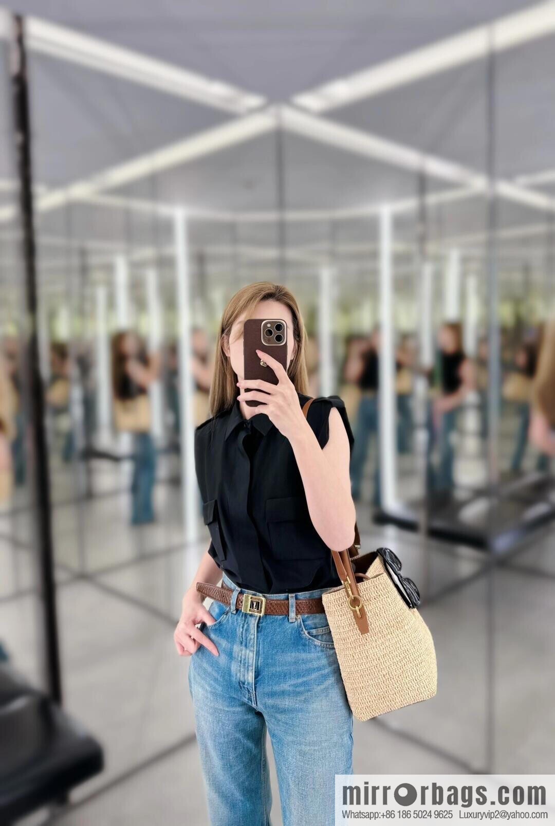 YSL woven bucket bag _ 773991 natural color