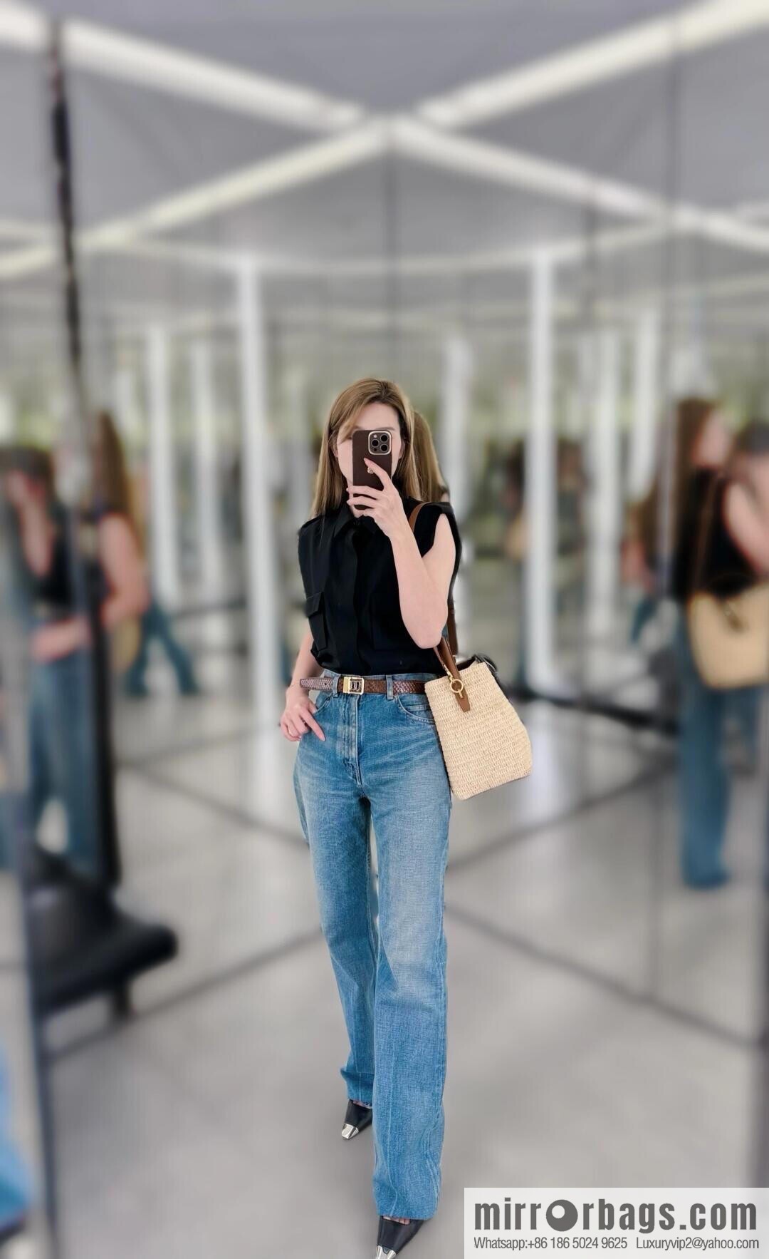 YSL woven bucket bag _ 773991 natural color