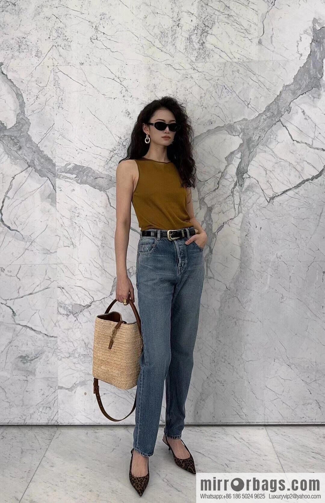 YSL woven bucket bag _ 773991 natural color
