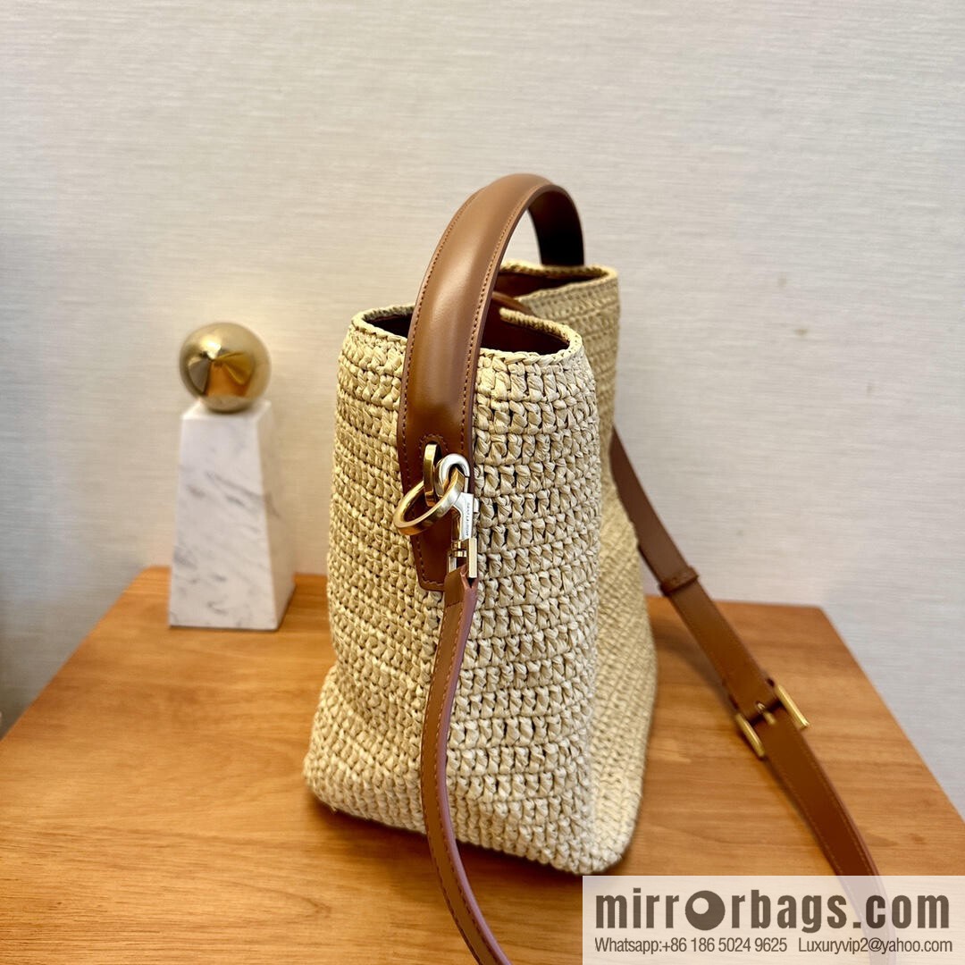 YSL woven bucket bag _ 773991 natural color