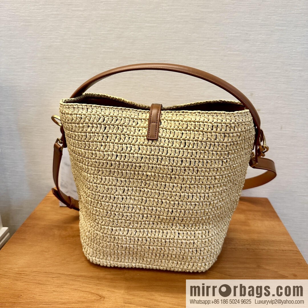 YSL woven bucket bag _ 773991 natural color