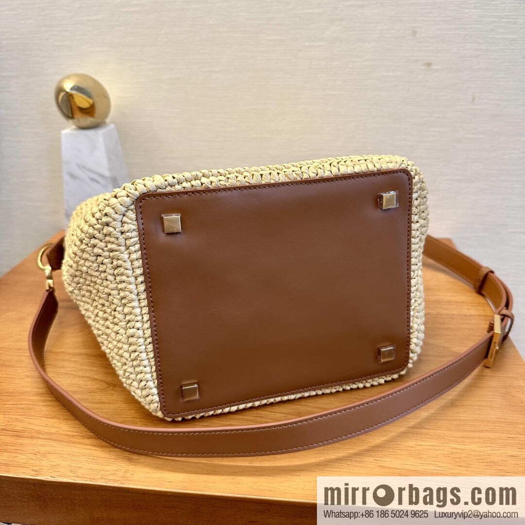 YSL woven bucket bag _ 773991 natural color