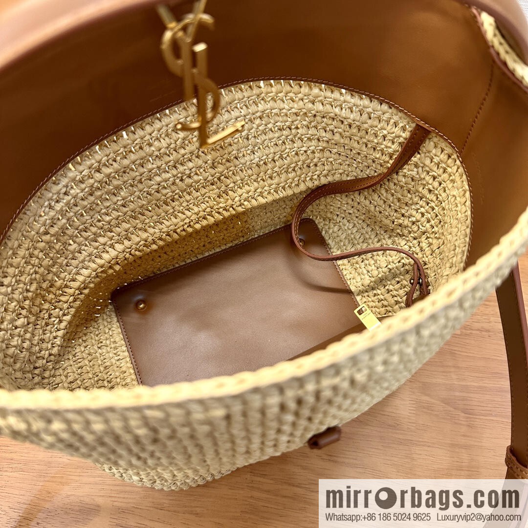 YSL woven bucket bag _ 773991 natural color